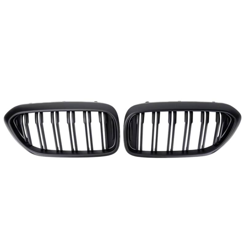 YPLVWSOYQ Nieren Kühlergrille Kompatibel Mit Für G30 G38 525I 530I 540I 550I 5er 2017 2018 2019 2020 Autozubehör Doppellamellen Vorne Nieren-Stoßstangengrill(Matte Black) von YPLVWSOYQ