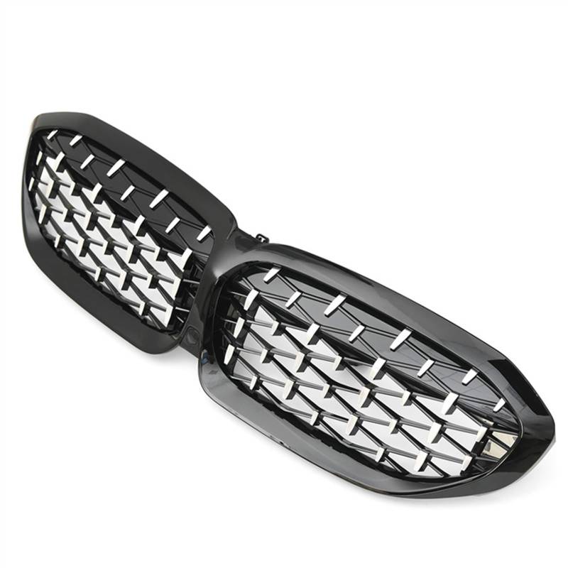 YPLVWSOYQ Nieren Kühlergrille Kompatibel Mit G20 G28 330 335 340 2018 2019 2020 Obere Kühlergrillabdeckung Stoßfängerhaube Auto Front Nierengrill Lufteinlassgrill(Black Silver) von YPLVWSOYQ