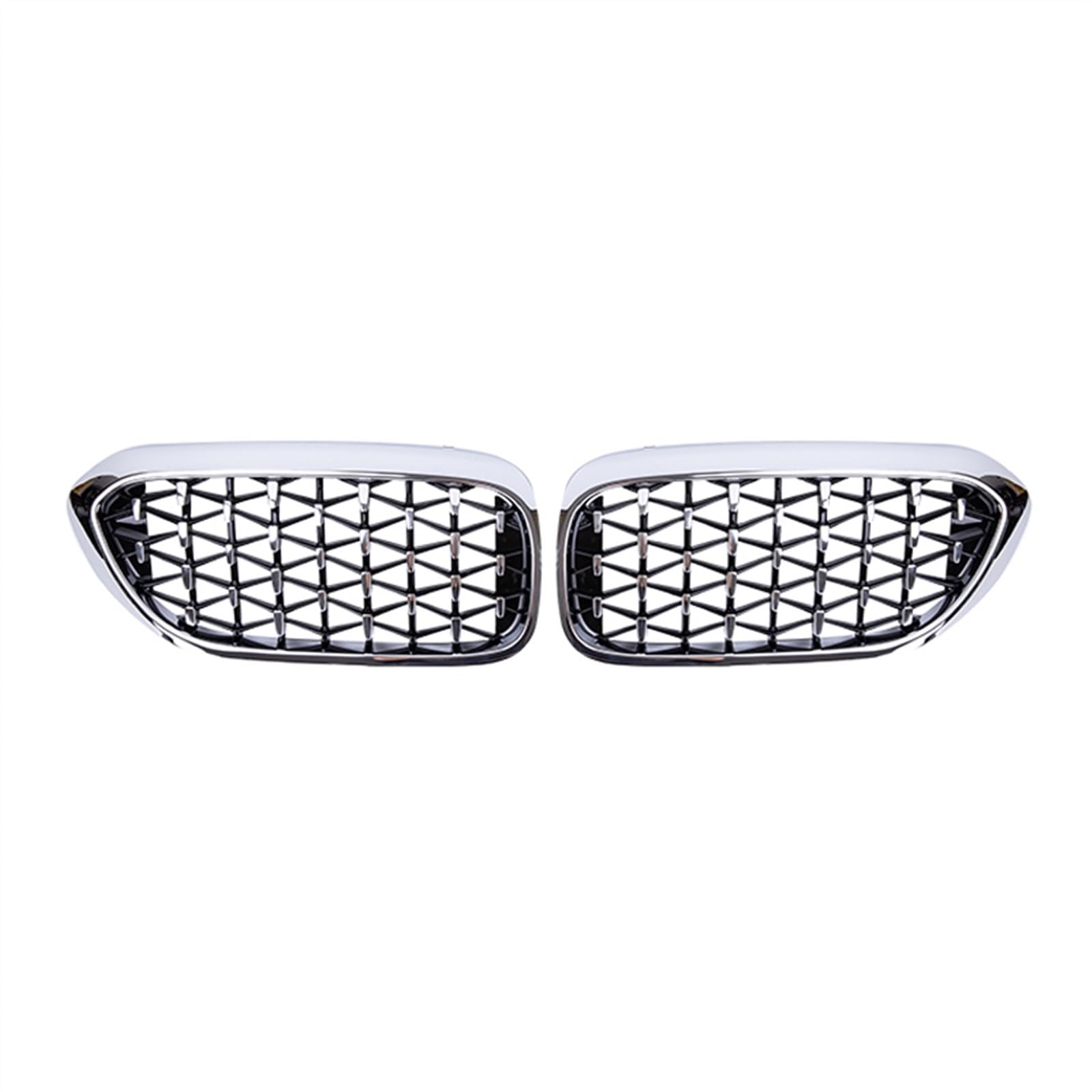 YPLVWSOYQ Nieren Kühlergrille Kompatibel Mit G30 G31 G38 525i 528i 530i 2017 2018 2019 2020 Auto-Stoßstangenhaube Vorne Nierengitter Obergitter Abdeckung Lufteinlass Grill(All Silver) von YPLVWSOYQ