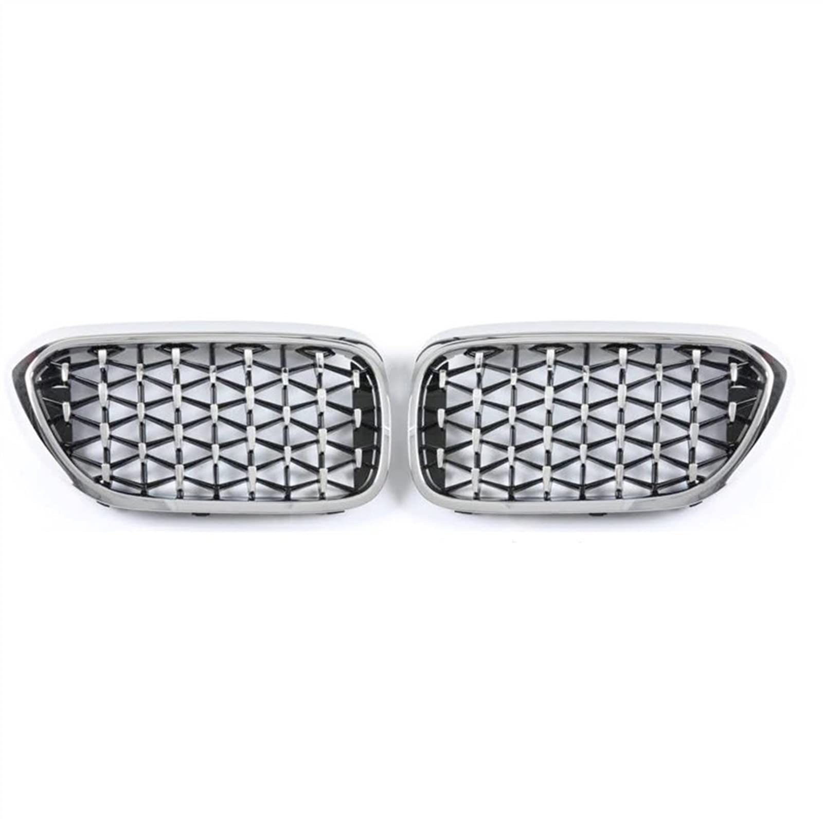 YPLVWSOYQ Nieren Kühlergrille Kompatibel Mit G30 G38 2018 2019 2020 Auto Front Niere Grilla Grills Lufteinlass Grill Stoßstange Obere Grillabdeckung(All Silver) von YPLVWSOYQ