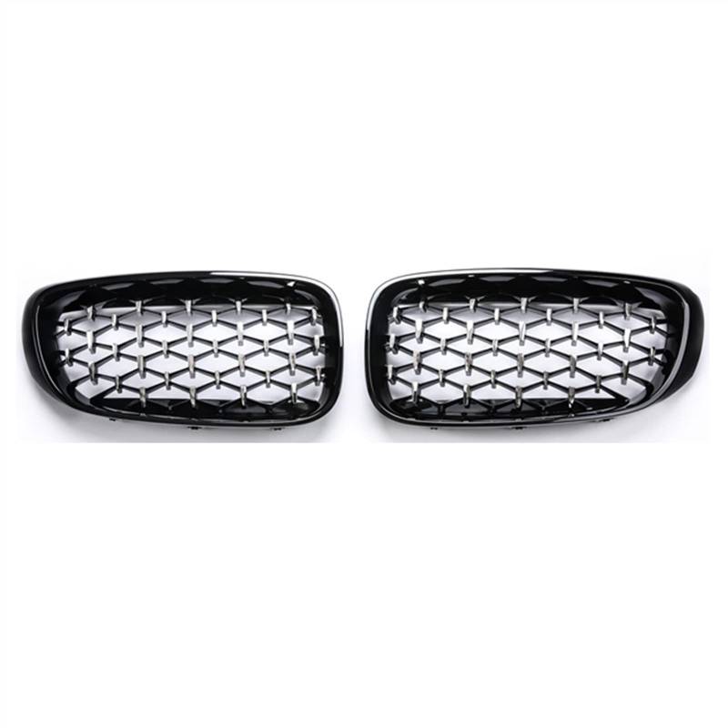 YPLVWSOYQ Nieren Kühlergrille Kompatibel Mit GT F34 2012 2013 2014 2015 2016 2017 2018 2019 Auto Snap-on Air Intake Grill Front Nierengitter(Silver Black) von YPLVWSOYQ