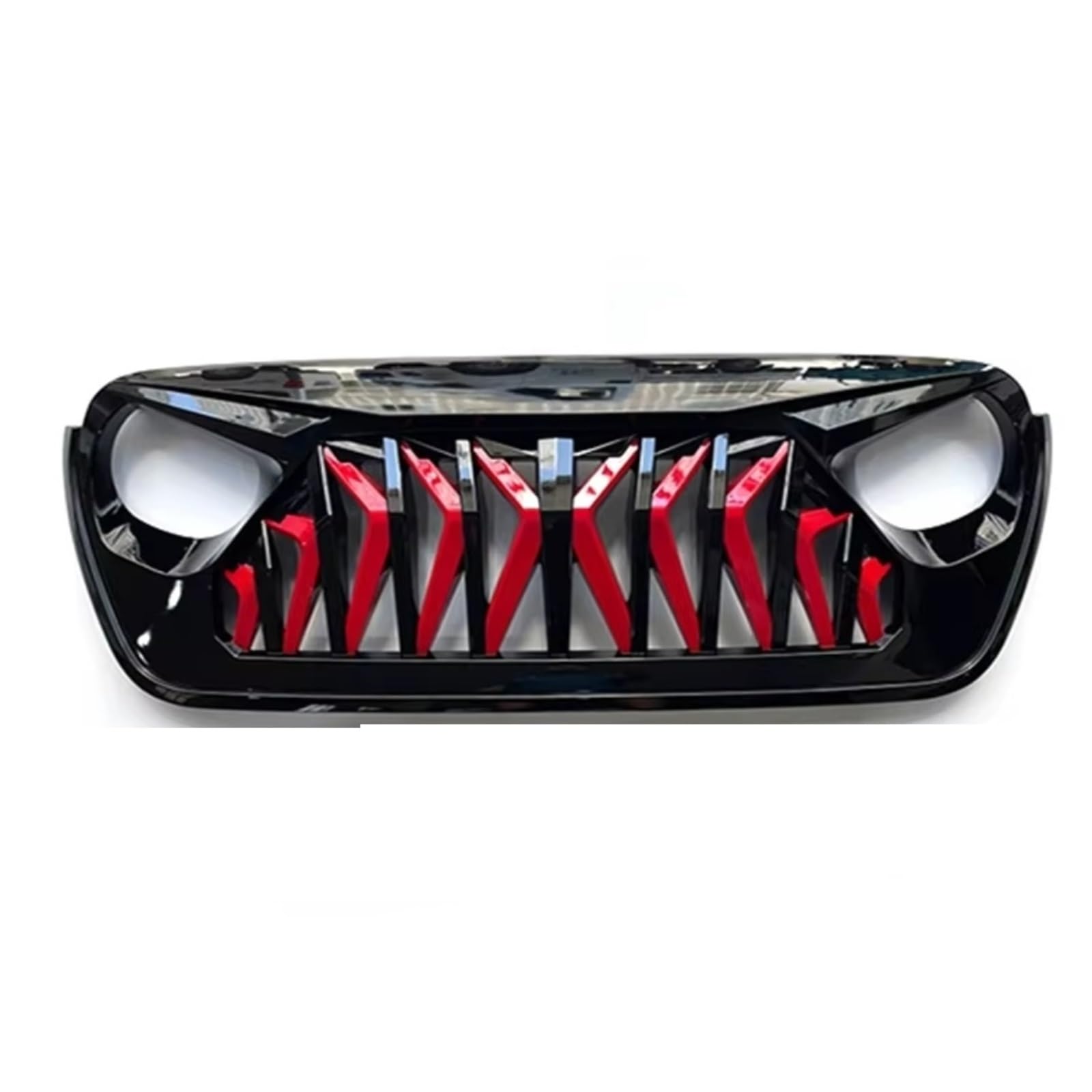 YPLVWSOYQ Nieren Kühlergrille Kompatibel Mit Jeep Für Wrangler JL 2018 2019 2020 2021 2022 2023 2024 Auto Oberen Racing Grills Front Haube Stoßstange Vent Grill Mesh Grill Grille von YPLVWSOYQ