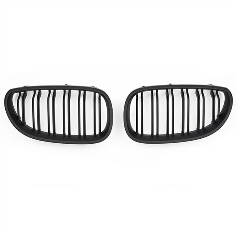 YPLVWSOYQ Nieren Kühlergrille Kompatibel Mit M5 E60 E61 525i 528i 530i 2003 2004 2005 2006 2007 2008 2009 2010 Frontniere Grilla Stoßstange Motorhaube Auto Grills Lufteinlass Grill(Matte Black) von YPLVWSOYQ