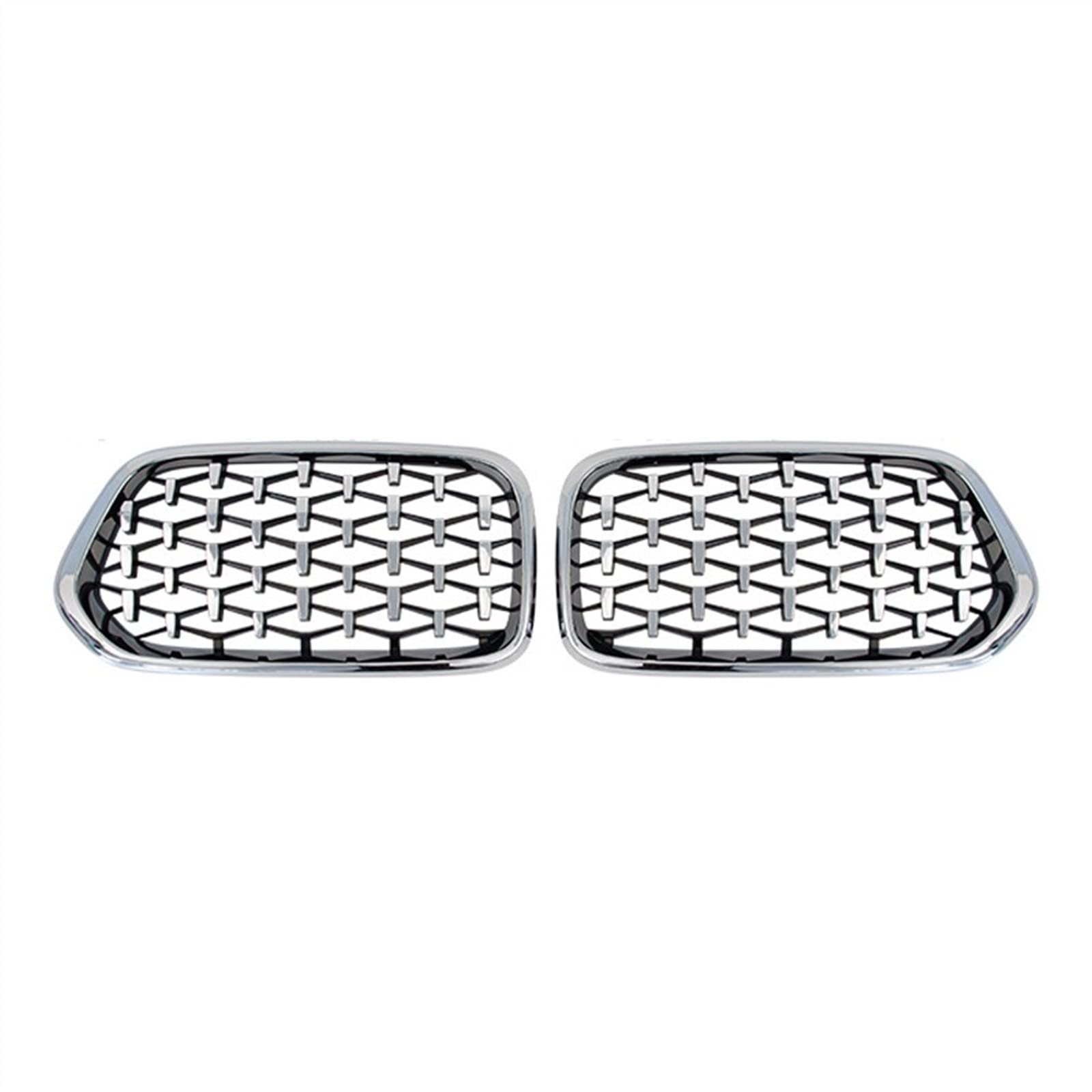 YPLVWSOYQ Nieren Kühlergrille Kompatibel Mit X2 F39 2018 2019 2020 2021 2022 Auto-Front-Nierengrill-Grill-Grill-Lufteinlass-Grilla-Stoßfängerhaube(Silver) von YPLVWSOYQ