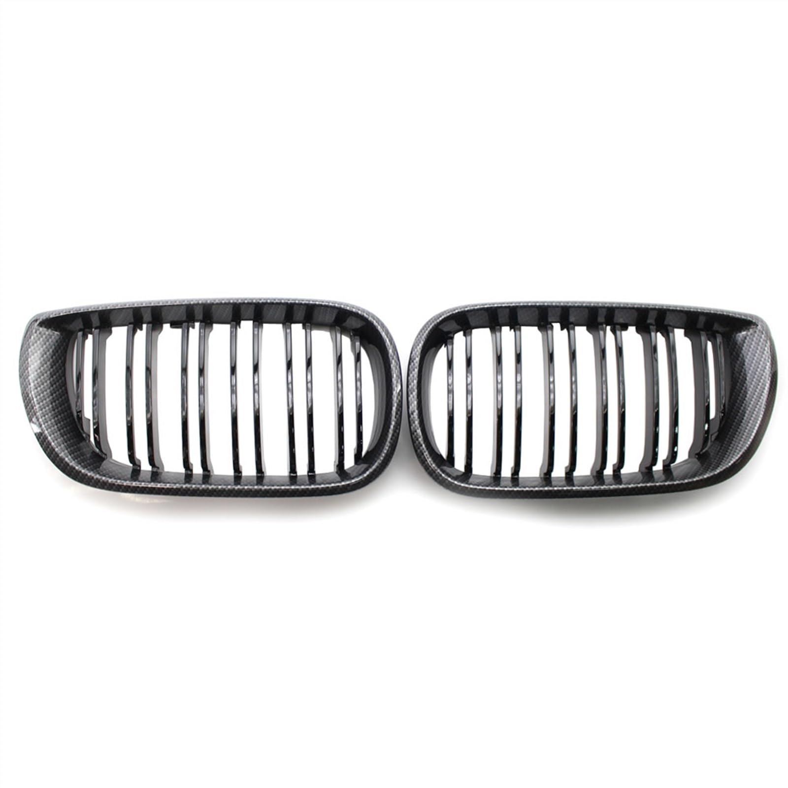 YPLVWSOYQ Nieren Kühlergrille Kompatibel mit E46 320i 325Xi 330Xi 2002 2003 2004 2005 Auto-Front-Nierengitter, Doppellamellengitter, obere Gitterabdeckung(Carbon Fiber) von YPLVWSOYQ