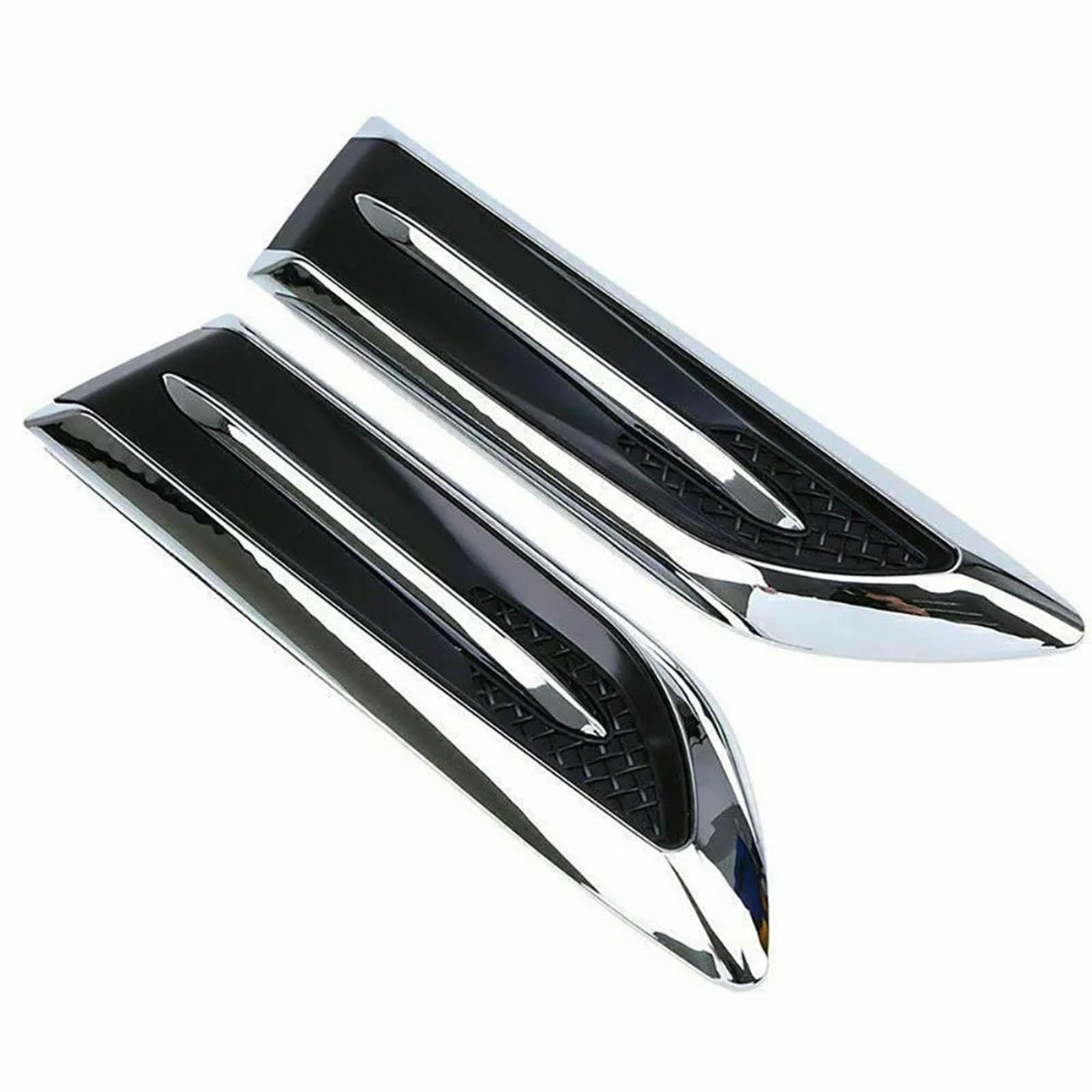 YPLVWSOYQ Turbo Motorhaube 2 Stück Universal Air Flow Mudguard Aufkleber Chrome Side Hood Vent Aufkleber Auto Außenzubehör von YPLVWSOYQ