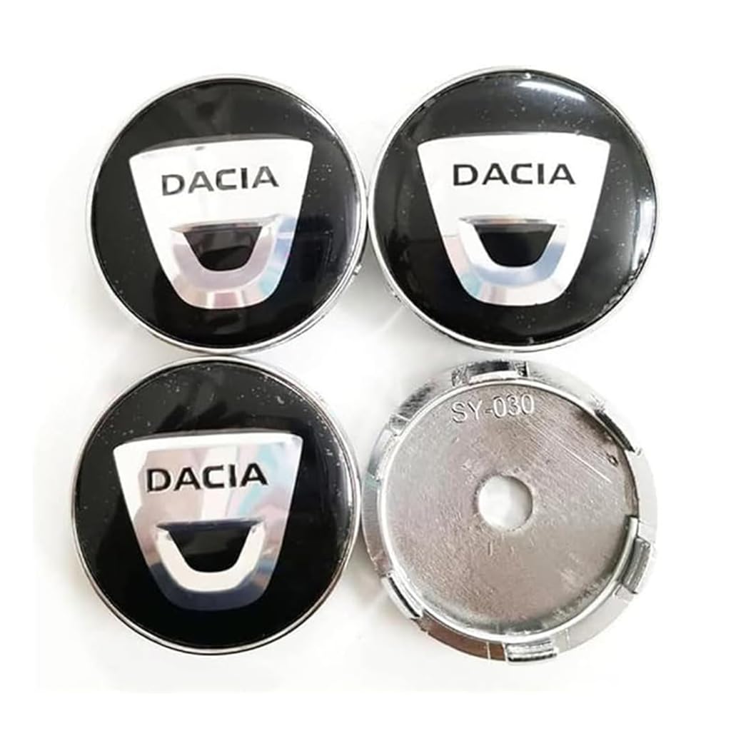 4 Stück Auto Radnabenkappen für Dacia Duster 56mm, Nabendeckel Radnabendeckel Felgendeckel Radkappen ZubehöR von YPSWYYXC