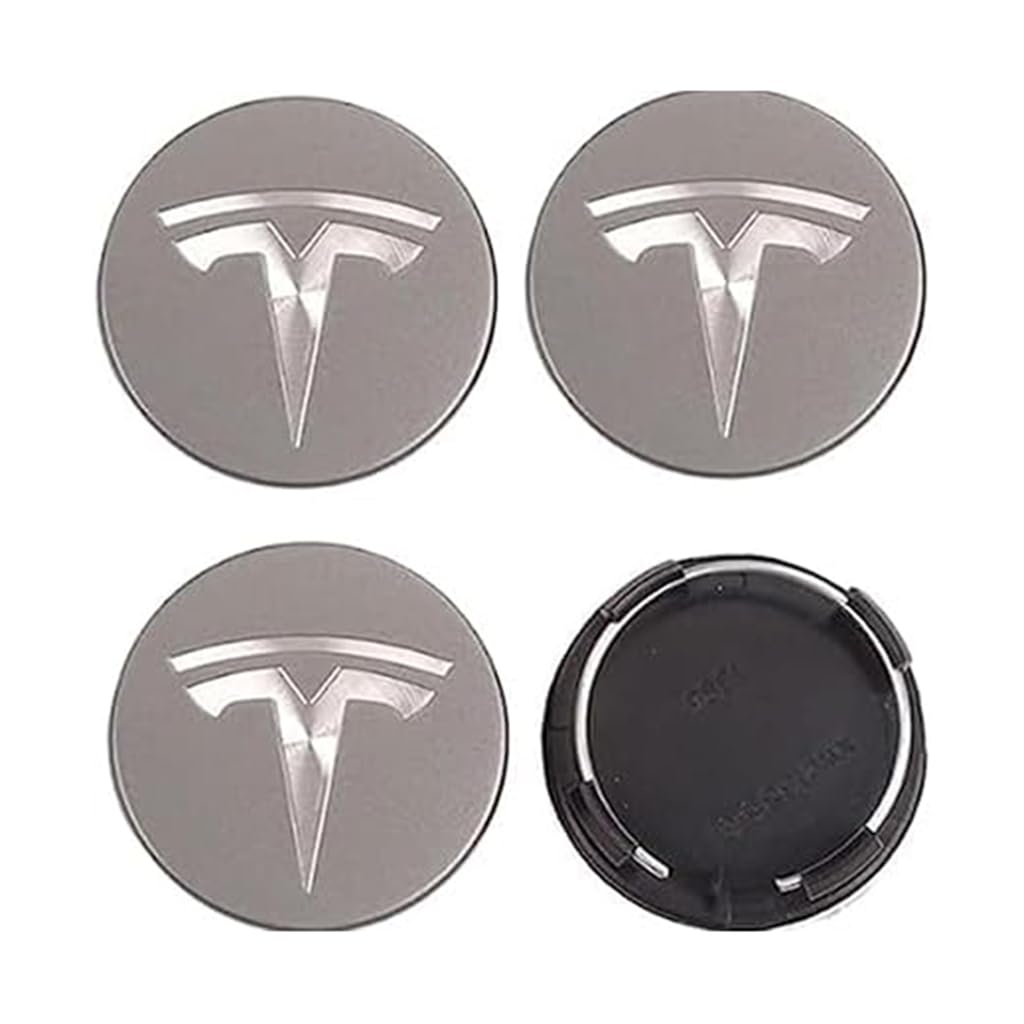 4 Stück Auto Radnabenkappen für Tesla Model S X 3 Y 56mm, Nabendeckel Radnabendeckel Felgendeckel Radkappen ZubehöR,B von YPSWYYXC