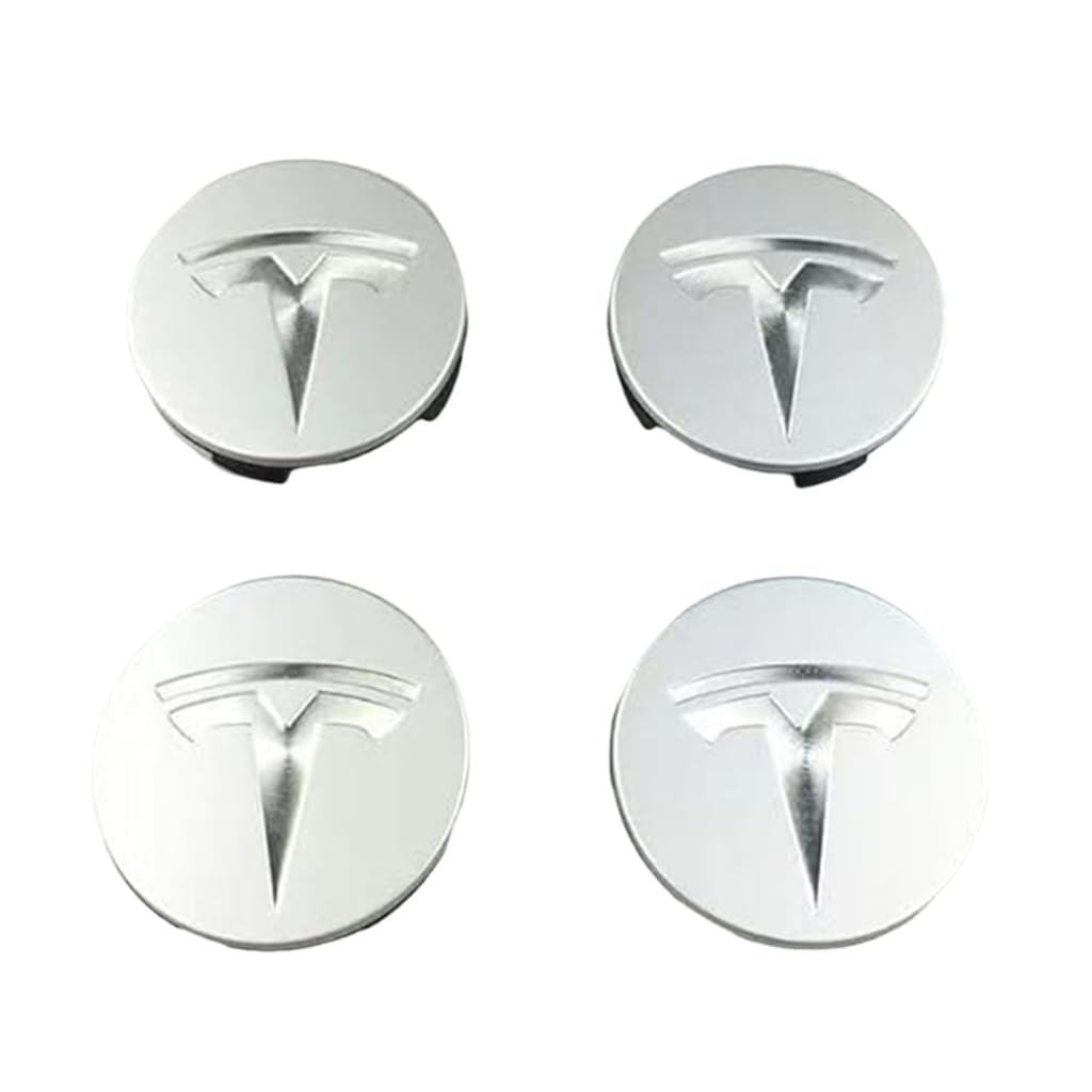 4 Stück Auto Radnabenkappen für Tesla Model S X 3 Y 56mm, Nabendeckel Radnabendeckel Felgendeckel Radkappen ZubehöR,E von YPSWYYXC