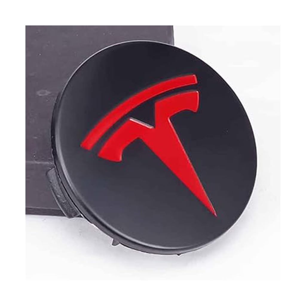 4 Stück Auto Radnabenkappen für Tesla Model S Y 3 X 57mm, Nabendeckel Radnabendeckel Felgendeckel Radkappen ZubehöR,C von YPSWYYXC