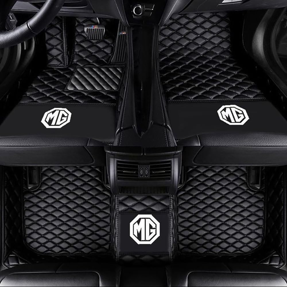 Auto Fußmatten für MG Motors UK MG4 EV 2022 Nach Maß Allwetter wasserdichte rutschfeste Auto FußMatte Teppich Set Innenraumschutz ZubehöR,Black Style von YPXHCZYJ