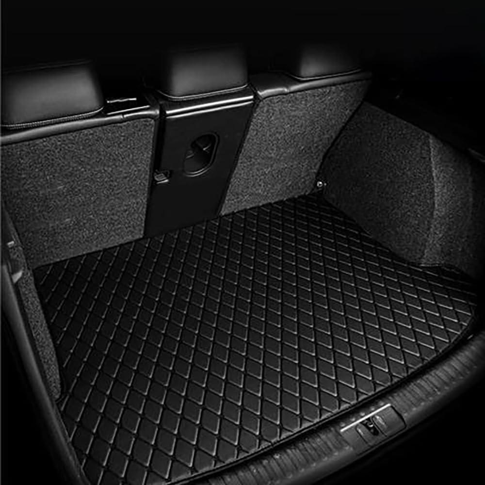 Auto Leder Kofferraummatte für Mazda CX-5 2012-2023 2024 Kofferraum Schutzmatte rutschfest Wasserdicht Kofferraumwanne Interieur ZubehöR,Black Style von YPXHCZYJ