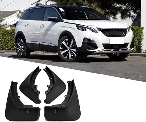 4 Stück Auto Schmutzfänger für Peugeot 5008 2017-2021 2018 2019 2020, Spritzwassergeschützt Wasserdicht Schützt Kotflügel Spritzschutz Wasserdicht Kratzfest von YPZJJXQXQ