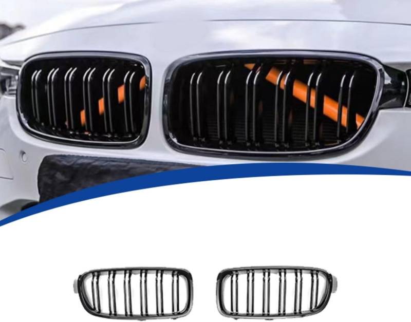 Kühlergrill Frontstoßstange refit Nierengitter für BMW 3 Series F30 2013 2014 2015 2016 2017 2018, Auto Frontgrill Dauerhaft Front Grill Renngrill von YPZJXQXQ