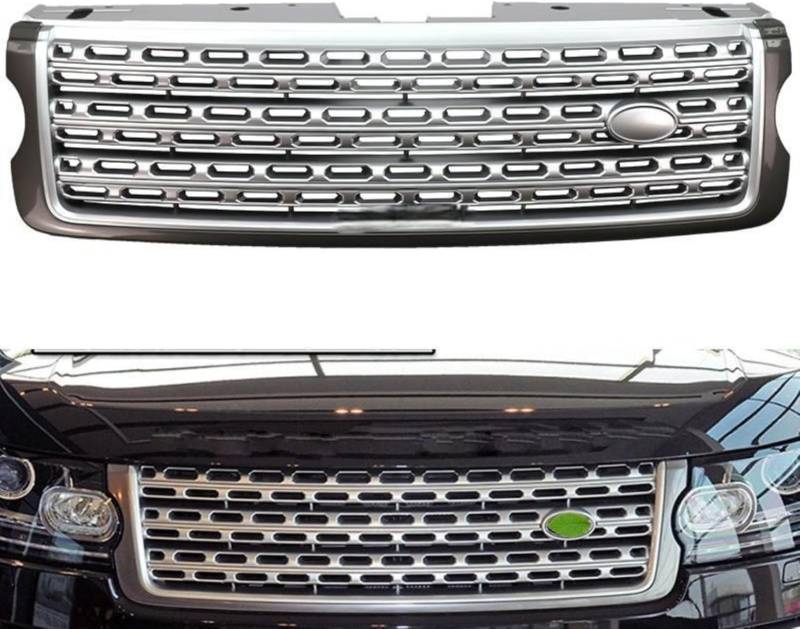 Kühlergrill Frontstoßstange refit Nierengitter für Land Rover Range Rover 2013 2014 2015 2016 2017, Auto Frontgrill Dauerhaft Front Grill Renngrill von YPZJXQXQ