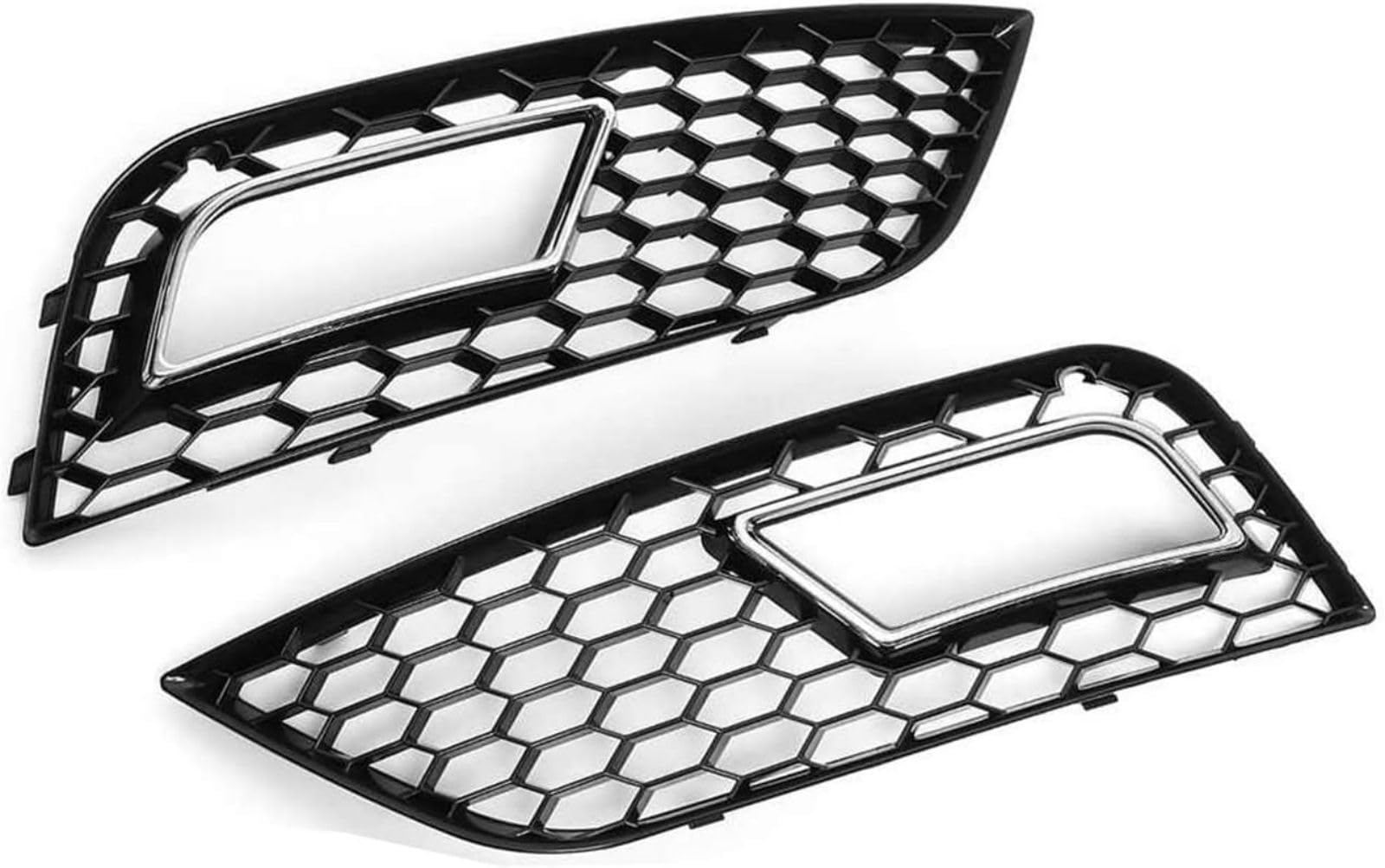 YPZJXQXQ Nebelscheinwerfergitter Für A&udi A4 B8.5 2013-2016 Fog Lamp Grill Silver, Nebelscheinwerfer Gitter Die Vordere Stoßstange von YPZJXQXQ