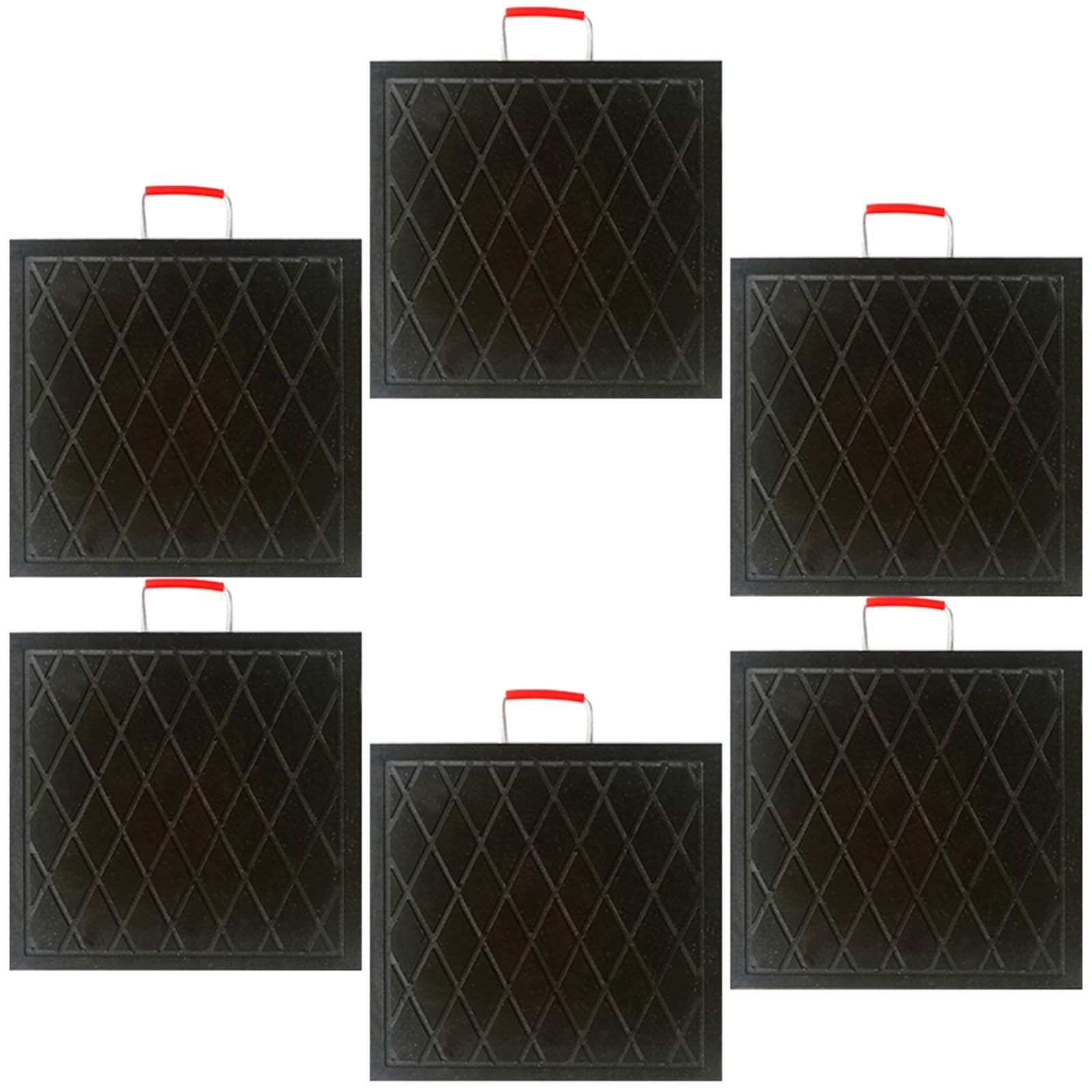 4 2er-Pack Wohnmobil-Wagenheber, Nivellierpads, Kran-Auslegerpads, stapelbares, unzerbrechliches, wasserdichtes LKW-Pad mit Seilgriff, 27 23 19 15 11 Zoll breit (Farbe: 6 Stück, G von YQCXG