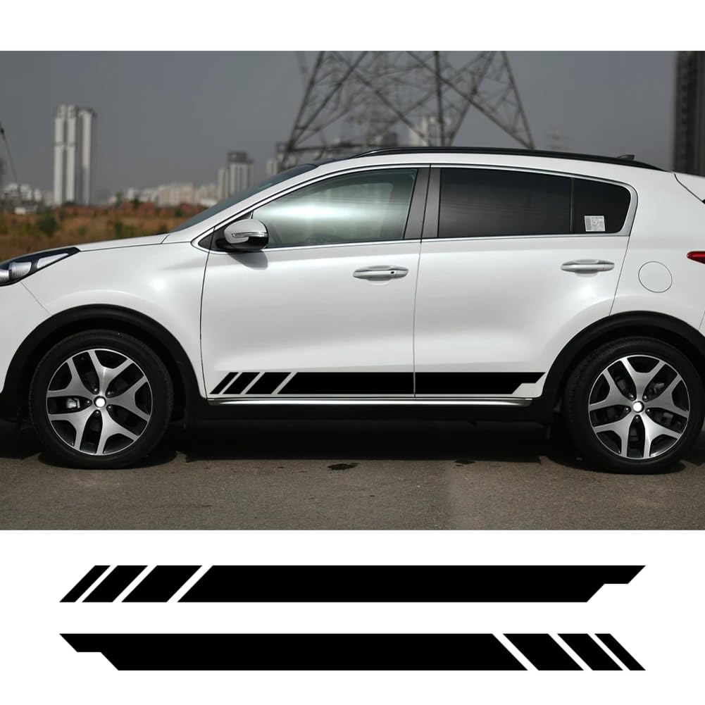 2 STÜCKE Auto-Seitenschweller-Aufkleber, für Kia Sorento R 1 2 4 BL UM XM MQ4 Streifengrafiken Vinyldekor-Abziehbilder Auto-Tuning-Zubehör von YQSLYQS