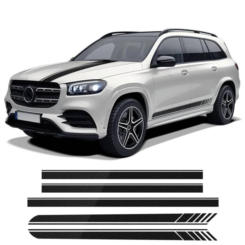 Edition 1 AMG Style Autotür-Seitenschweller-Aufkleber Motorhaubenstreifen-Aufkleber, für M=ercedes B=ENZ GLS-Klasse X167 X166 von YQSLYQS