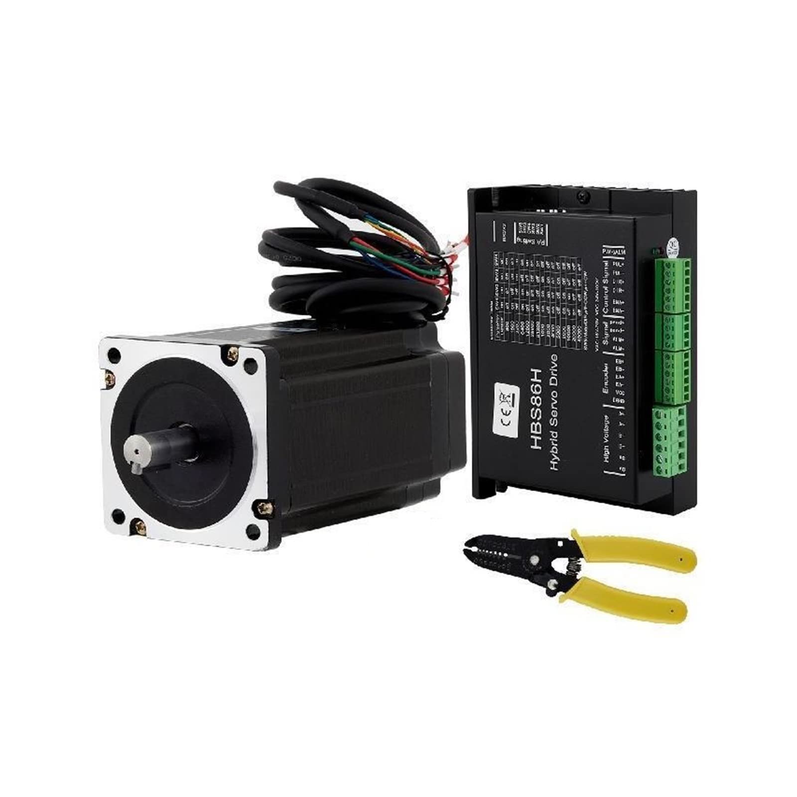 12 Nm Closed Loop Nema 34 Schrittmotor mit HSC86H Hybrid Servo Kit 2 Phase for CNC Lasergravur 1000 Line Encoder von YQVEOT