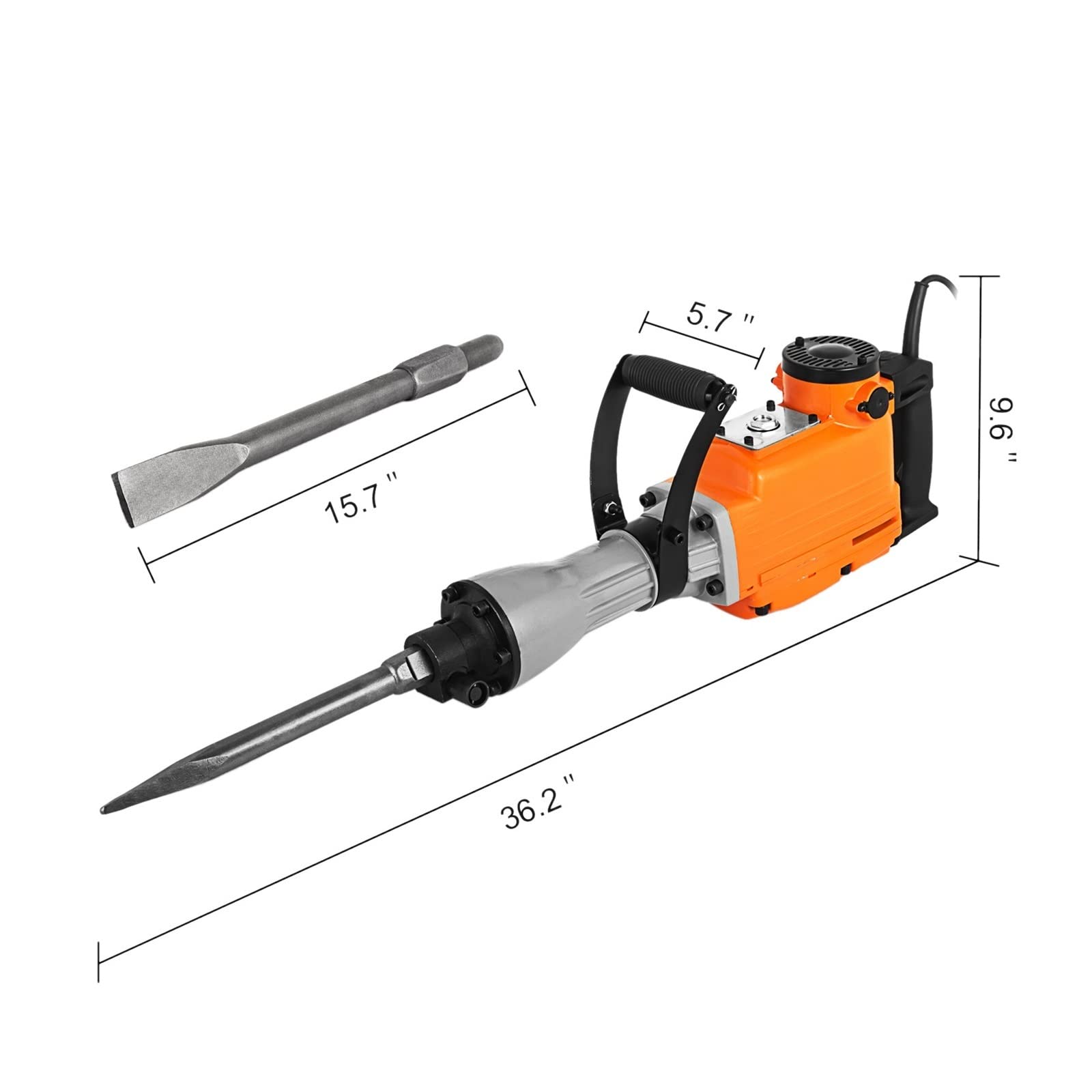 1400W 1500W 3600W Elektrohammer Betonabbruch Schlagwerkzeug Rotations-Multifunktionshammer(1500W) von YQVEOT