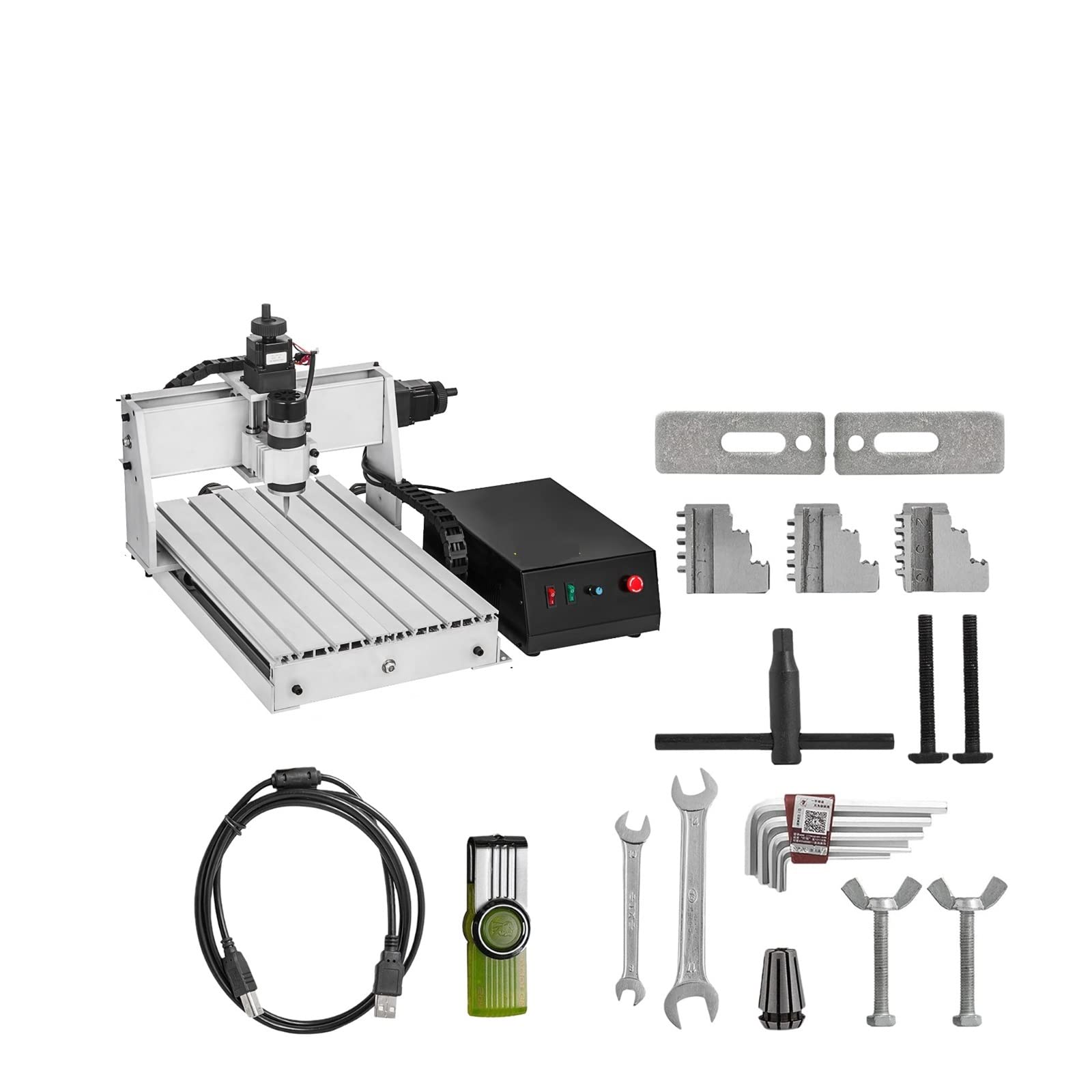 3/4-Achsen-CNC-Fräser 6040/3040/3020 Gravierer USB-Port-Fräsen Graviermaschine PVC 3D-Carving-Holzbearbeitungsmaschine(3 Axis CNC 3040) von YQVEOT