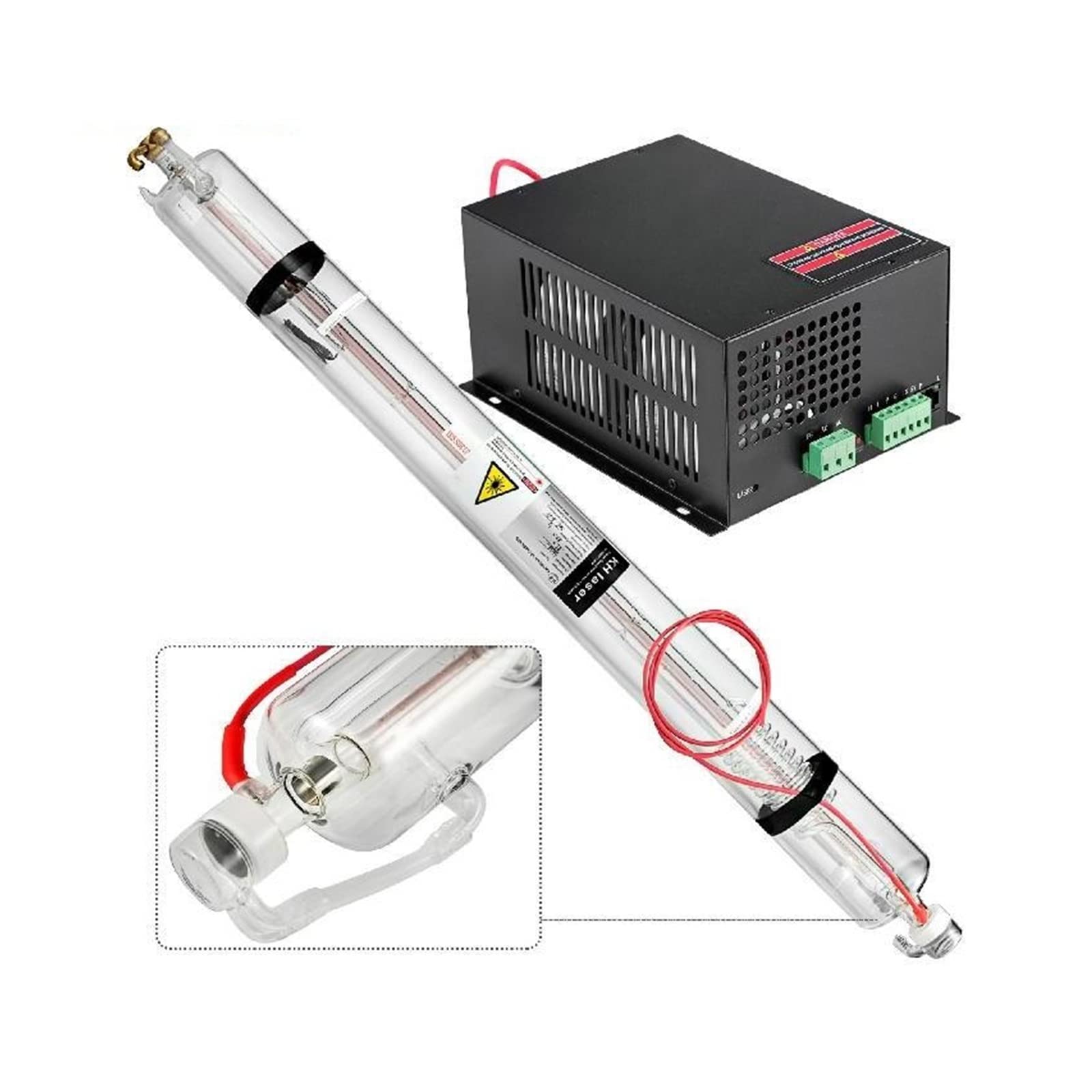 80-W-Glasröhre und 80-W-Netzteil-Kit CO2-Gravierer 1250 mm Länge for Graviermaschine von YQVEOT