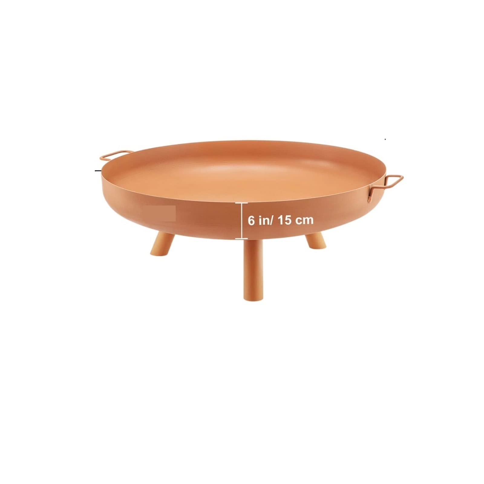 Fire Pit Bowl BBQ Herd Kohlenstoffstahl/Gusseisen for Warmhalten, Außenterrassen, Terrassen, Hinterhöfe, Grills(30 inch Brown) von YQVEOT