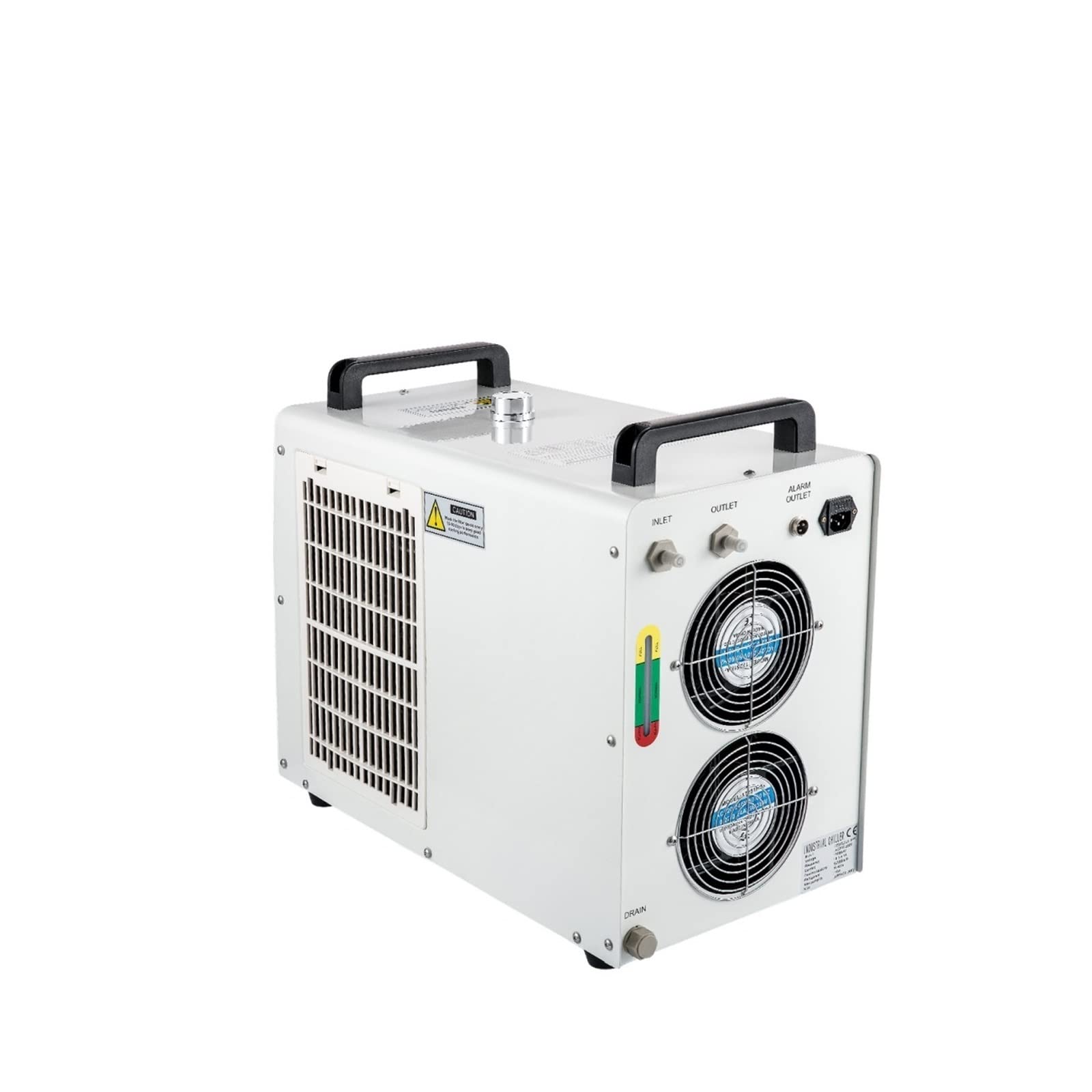 Industrieller Kühlwasserkühler CW-5200DG for 130/150 W CO2-Rohr, CO2-Glasrohrkühler mit präzisem Thermostat, 6-Liter-Kühltank(CW-5200 Pro) von YQVEOT