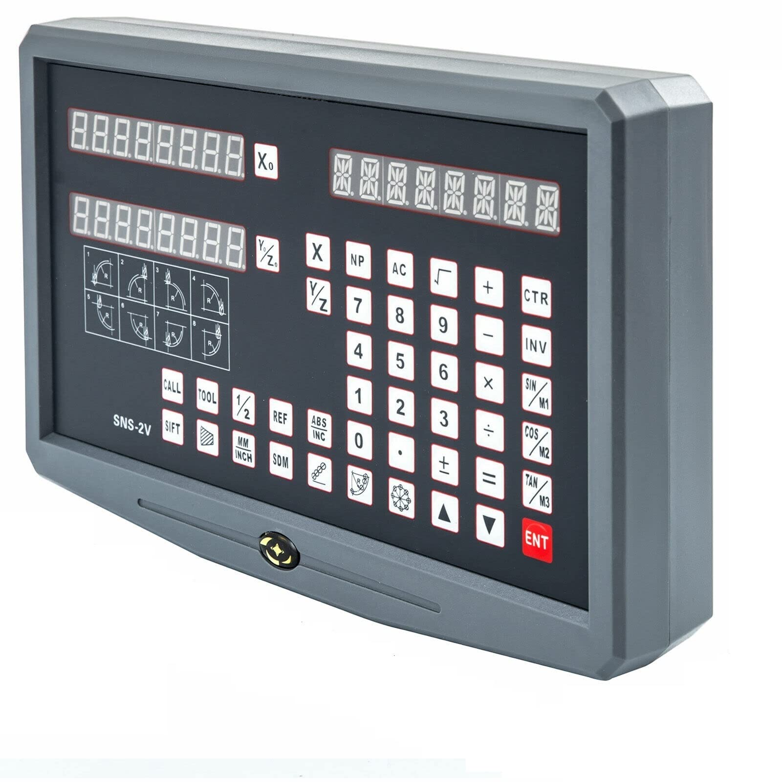 Linear Scale Encoder 50MM-1000MM 2-Achsen-3-Achsen-Digitalanzeige for Fräsen, Bohren, Schleifen, Drehmaschine, Metallbearbeitung(2 Axis DRO) von YQVEOT