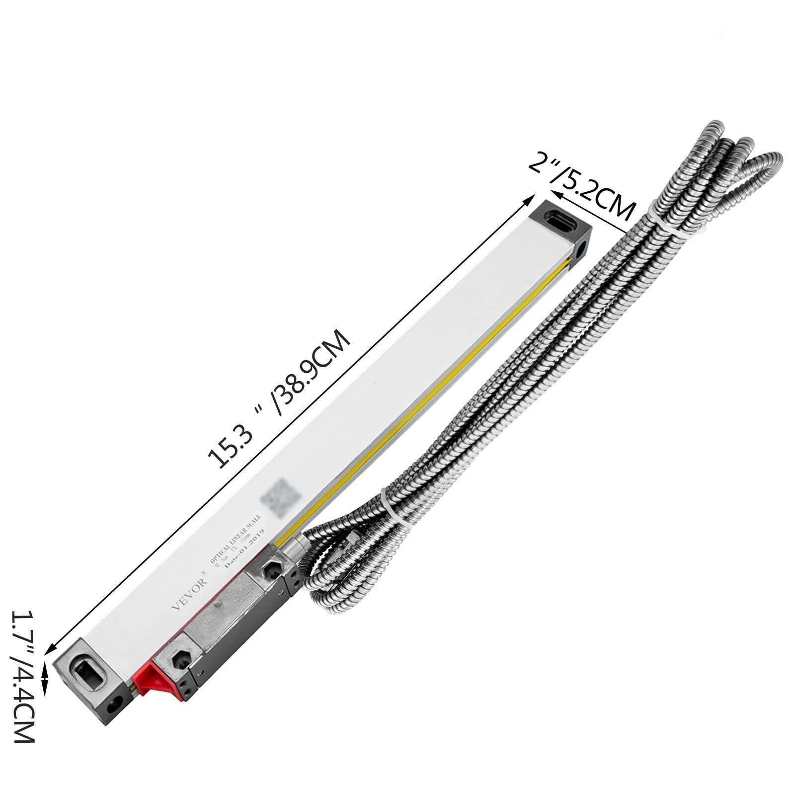 Linear Scale Encoder 50MM-1000MM 2-Achsen-3-Achsen-Digitalanzeige for Fräsen, Bohren, Schleifen, Drehmaschine, Metallbearbeitung(250MM Linear Scale) von YQVEOT