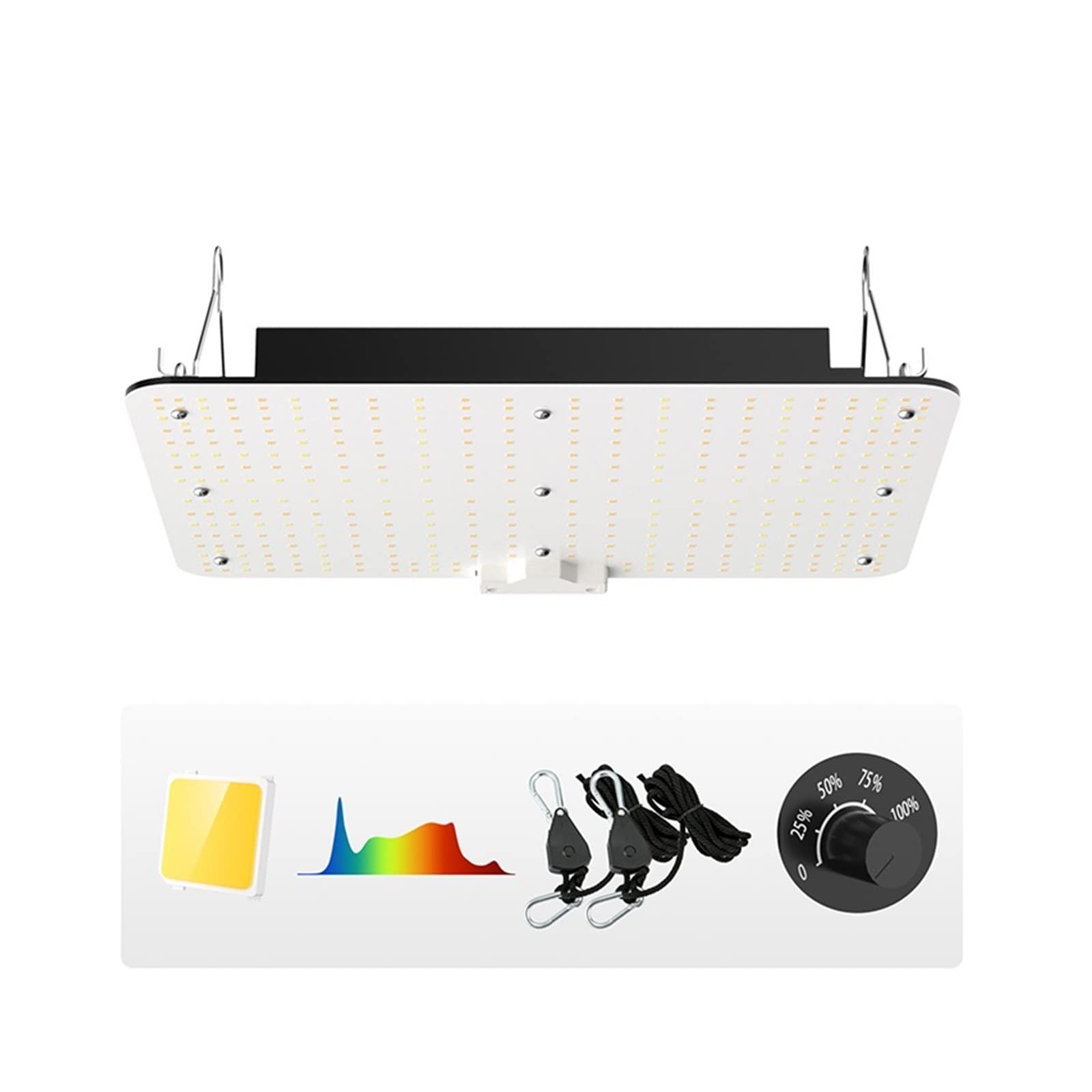 Quantum Board LED Grow Light 281B Vollspektrum-Phyto-Lampe for den Gewächshausanbau von Zimmerpflanzen und Gemüse(200W) von YQVEOT