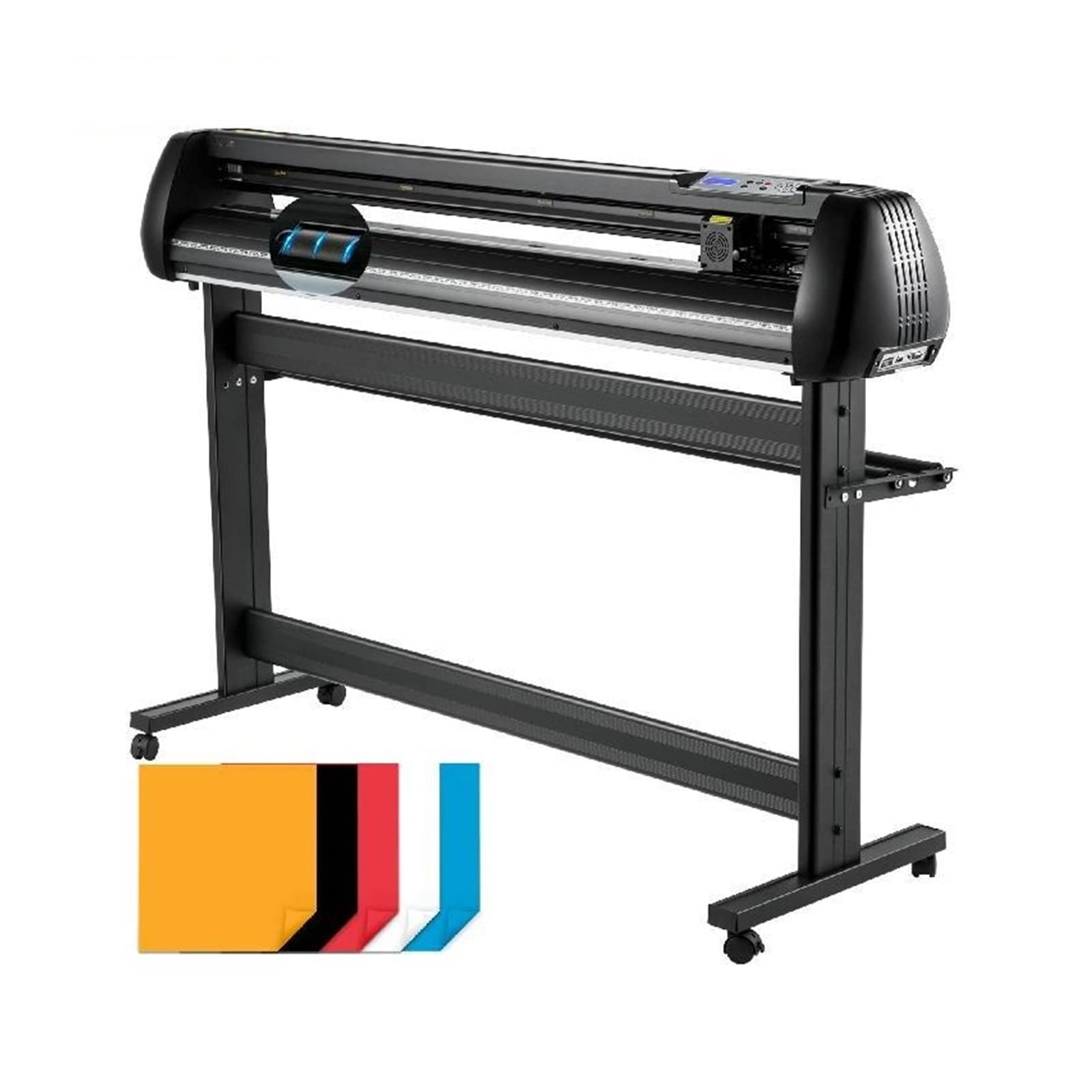 Vinyl-Schneidemaschine, 53-Zoll-Schneideplottermaschine, 400 Zoll/10 m Stahlrollenwelle, einstellbare Geschwindigkeit und Kraft, DIY-Schneidedrucker-Kit von YQVEOT