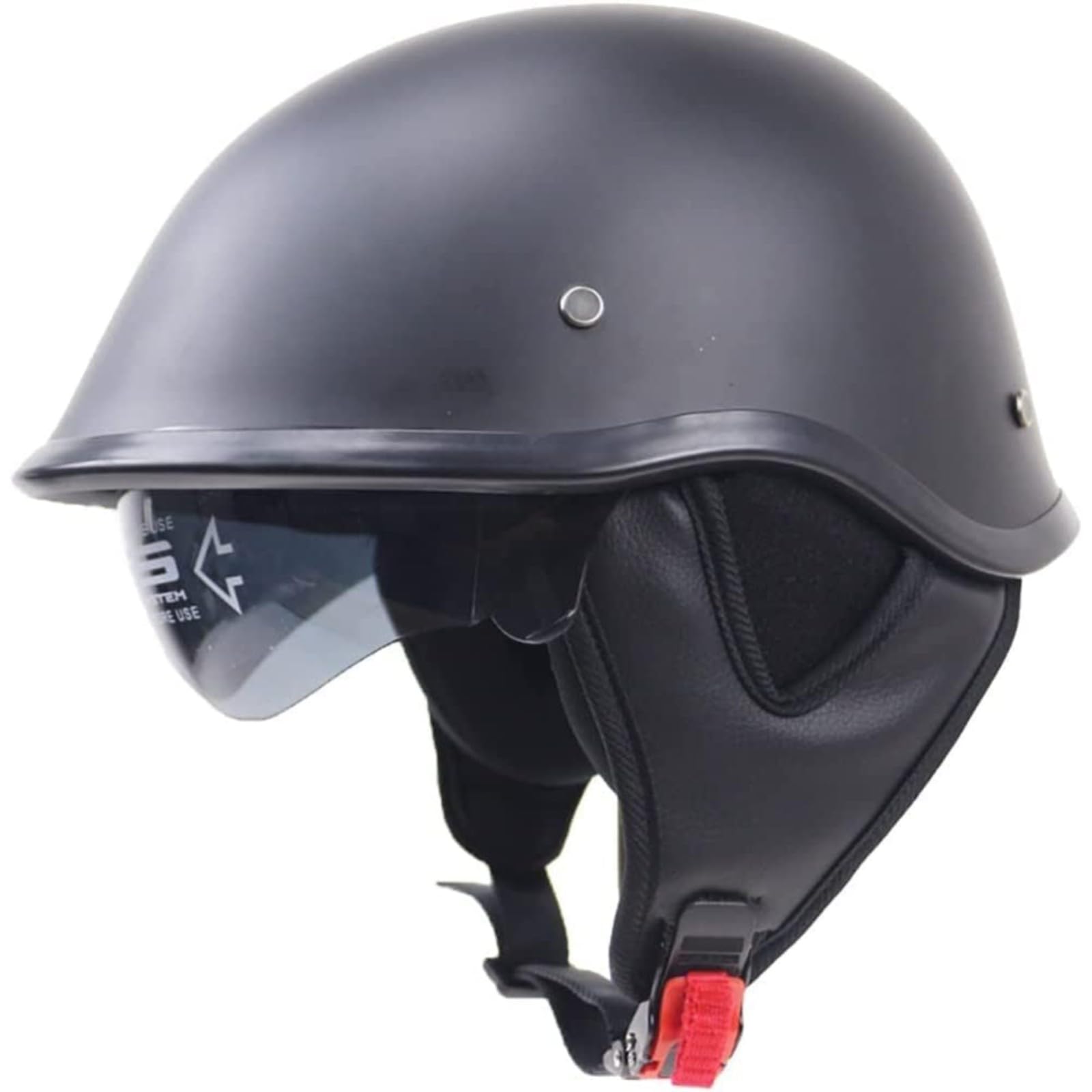 Halbhelme Für Motorradhelme, ECE-Geprüft, Frühjahr/Sommer, Kollisionsvermeidung, Roller, Motorrad, Tourenroller, Motorrad, Herren, Jungen B,M=57~58CM von YQWDWD