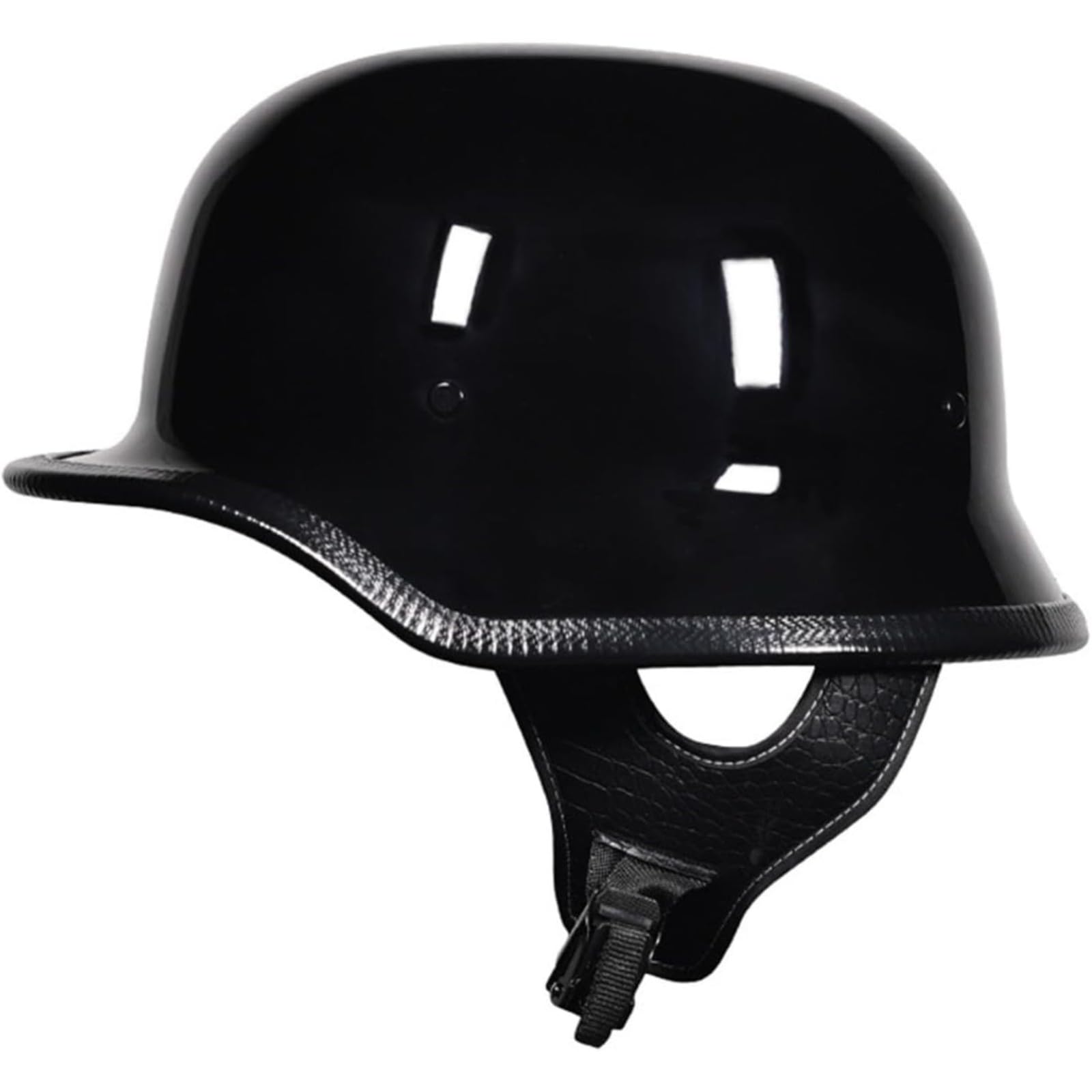 Halbschalenhelm Im Deutschen Stil, ECE-Geprüfter Retro-Halbhelm Für Motorradfahrer, Halbhelm, Motorrad-Jethelm Für Roller, Moped, Cruiser C,L=59~60CM von YQWDWD