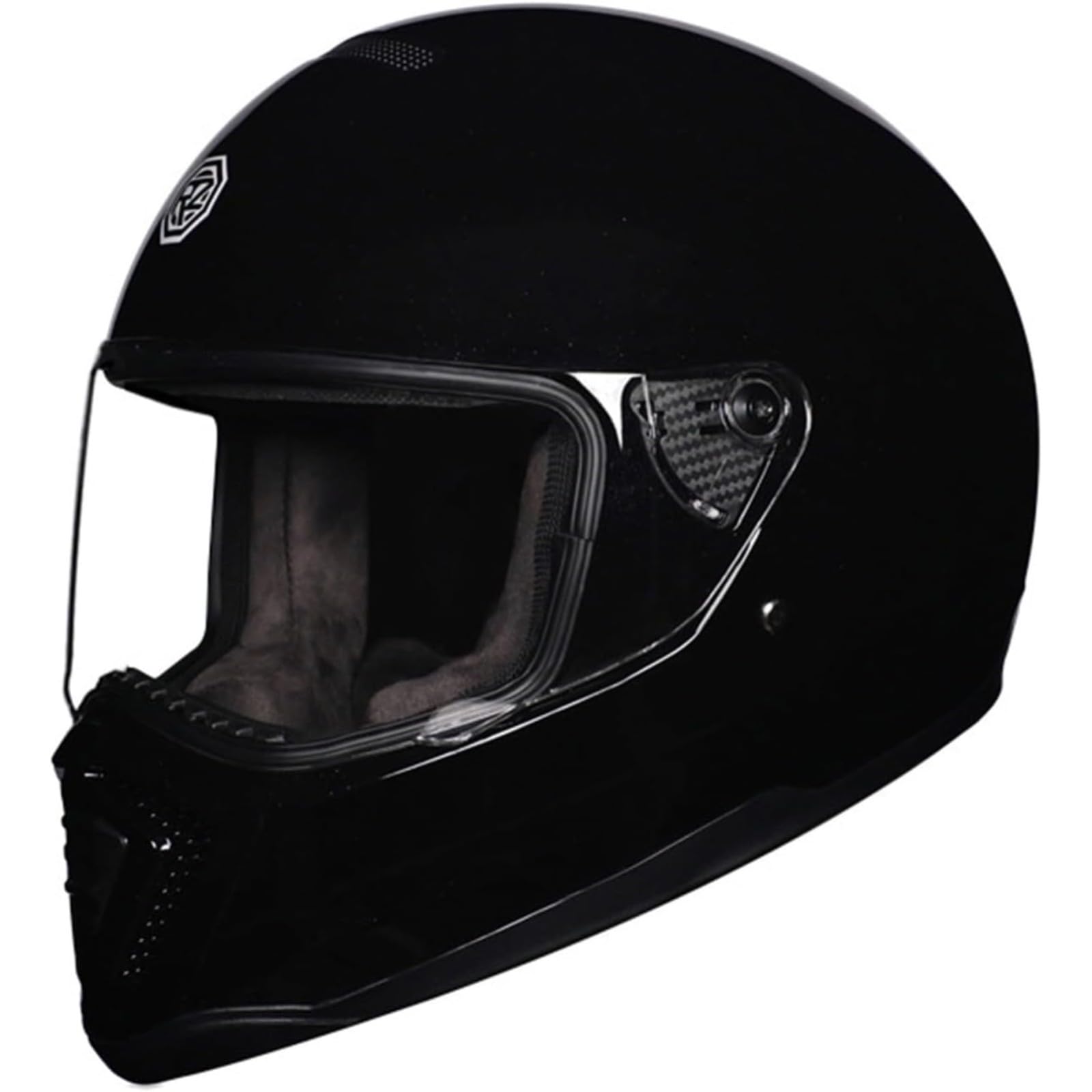 Integralhelm Motorradhelm, ECE-Geprüfter Motorradhelm, Integralhelm Für Männer Und Frauen, Scooter Retro Classic Crash Racing Helm C,L=59~60CM von YQWDWD