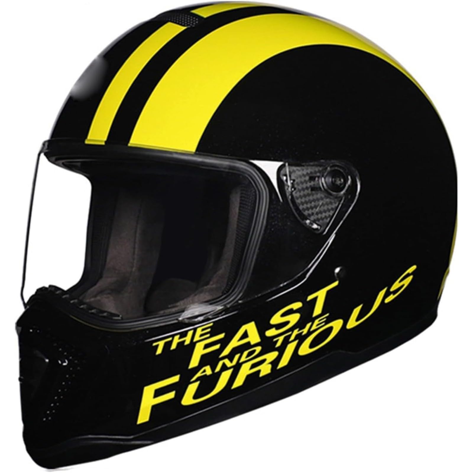 Integralhelm Motorradhelm, ECE-Geprüfter Motorradhelm, Integralhelm Für Männer Und Frauen, Scooter Retro Classic Crash Racing Helm F,M=57~58CM von YQWDWD