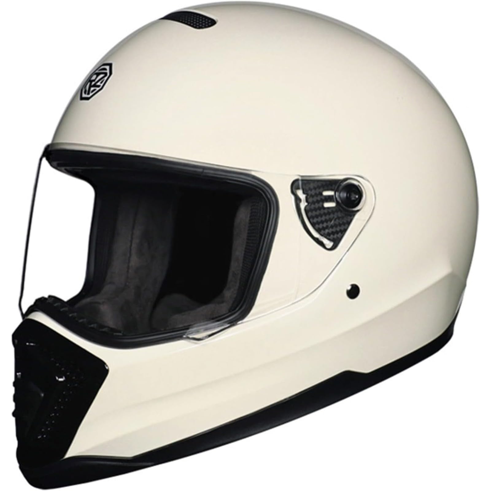 Integralhelm Motorradhelm, ECE-Geprüfter Motorradhelm, Integralhelm Für Männer Und Frauen, Scooter Retro Classic Crash Racing Helm I,M=57~58CM von YQWDWD