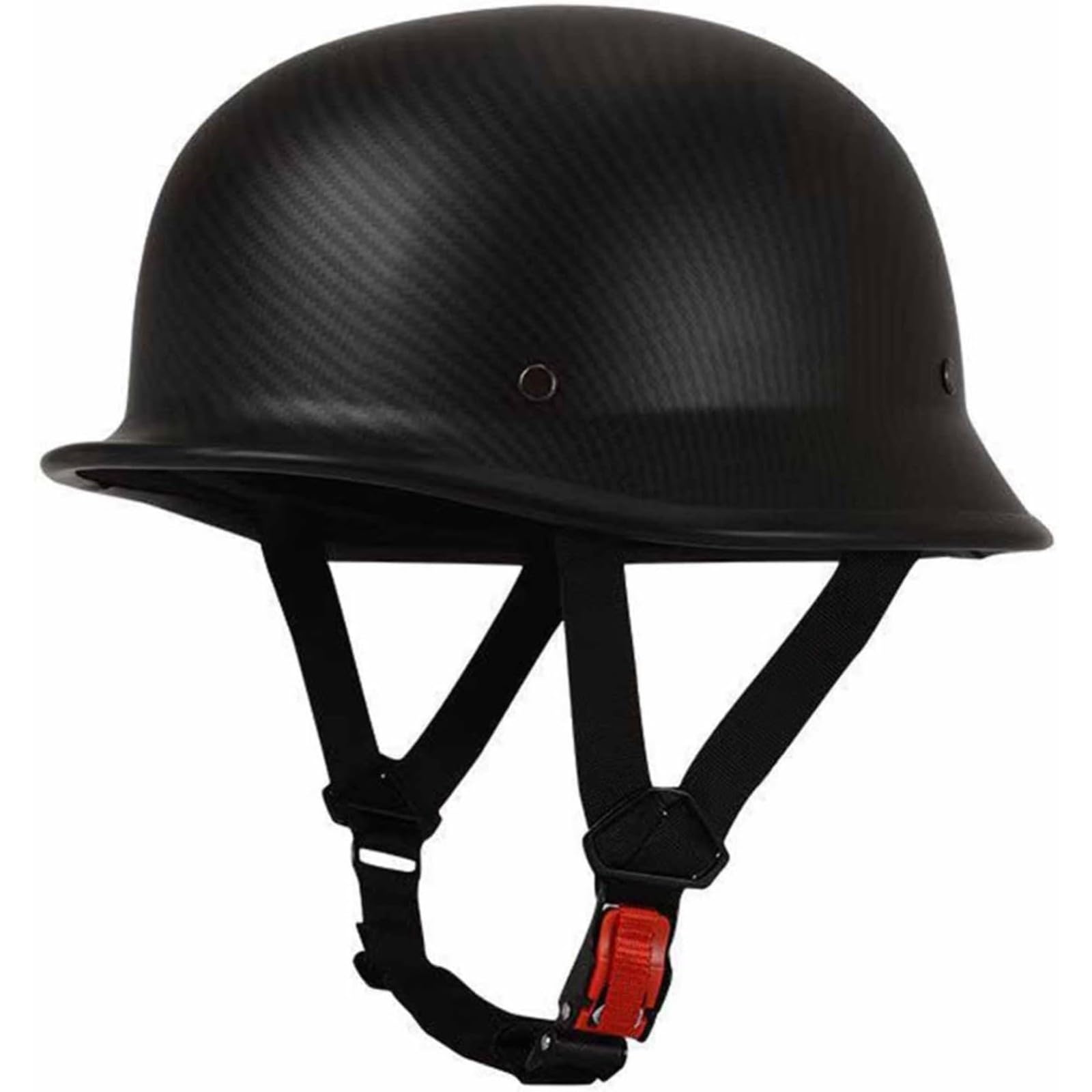 Motorradhelm Im Deutschen Stil, ECE-Geprüfter Brain-Cap-Halbschalen-Jethelm, Offener Helm, Rollerhelm Mit Verstellbarem Schnellverschlussgurt, Roller-Halbhelme F,3XL=65~66CM von YQWDWD