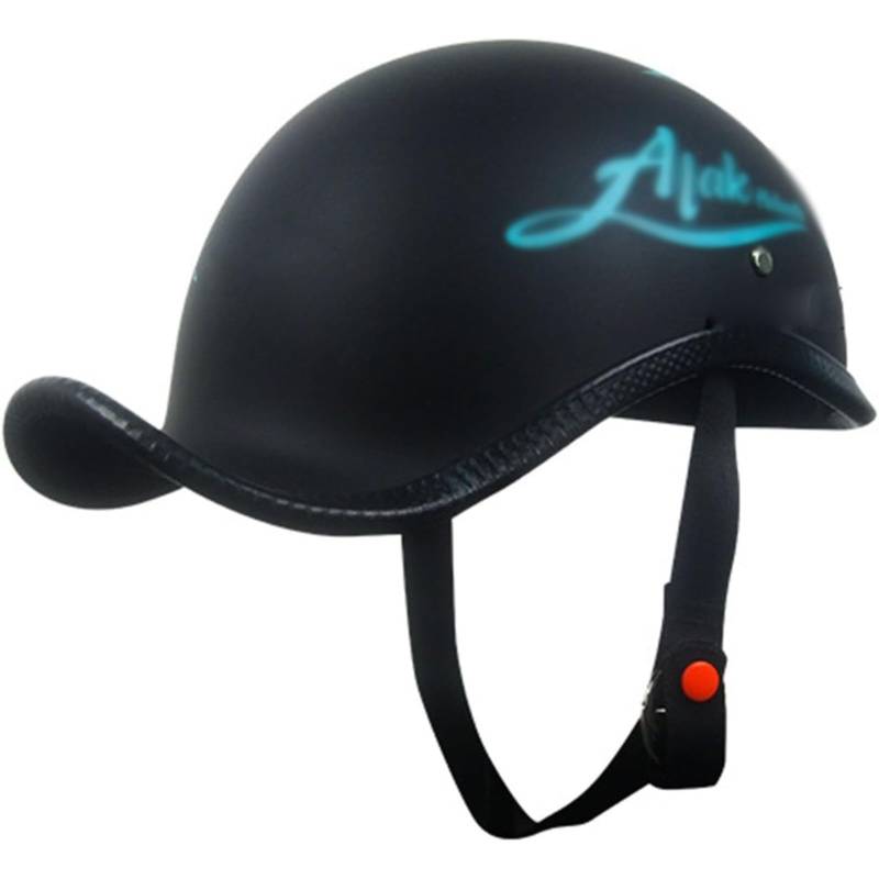 YQWDWD 3/4 Retro Halbhelm Jethelm, ECE Zertifizierung Halbschalenhelm Schnellverschluss Schnalle Retro Rollerhelm Offener Helm Sturzhelm Unisex Mofahelm B,L=59~60CM von YQWDWD