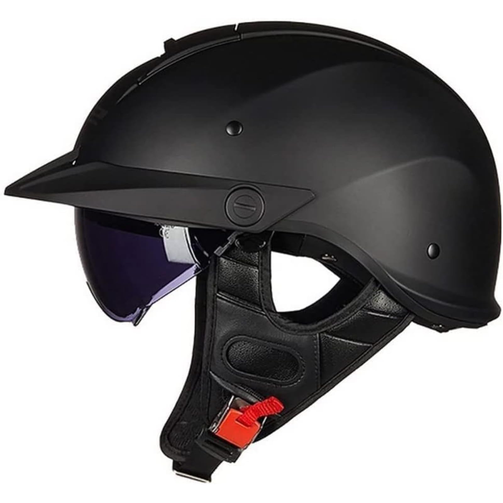 YQWDWD Halbschalenhelm Halbhelme Motorradhelm Brain-Cap Halbschalen-Rollerhelm, ECE-Geprüfter Jethelm Retro Für Erwachsene Herren Damen A,L=59~60CM von YQWDWD