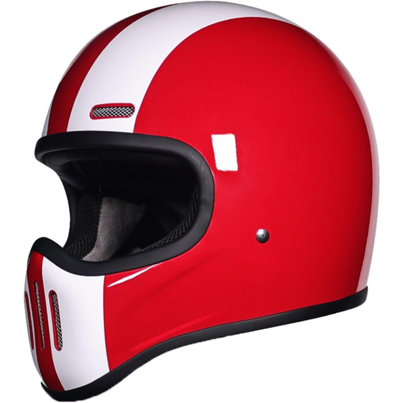 YQWDWD Leichter Fiberglas-Halbhelm Für Motorradfahrer Mit Herausnehmbarem Innenfutter, ECE-Geprüfter Vintage-Halbschalenhelm, Jethelm, Retro-Motorradhelm Mit Offenem Gesicht A,L=59~60CM von YQWDWD