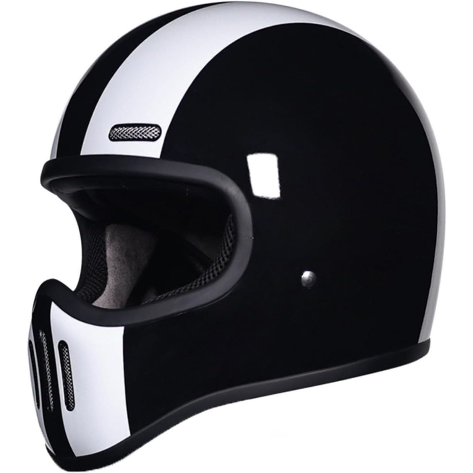 YQWDWD Leichter Fiberglas-Halbhelm Für Motorradfahrer Mit Herausnehmbarem Innenfutter, ECE-Geprüfter Vintage-Halbschalenhelm, Jethelm, Retro-Motorradhelm Mit Offenem Gesicht D,XXL=63~64CM von YQWDWD