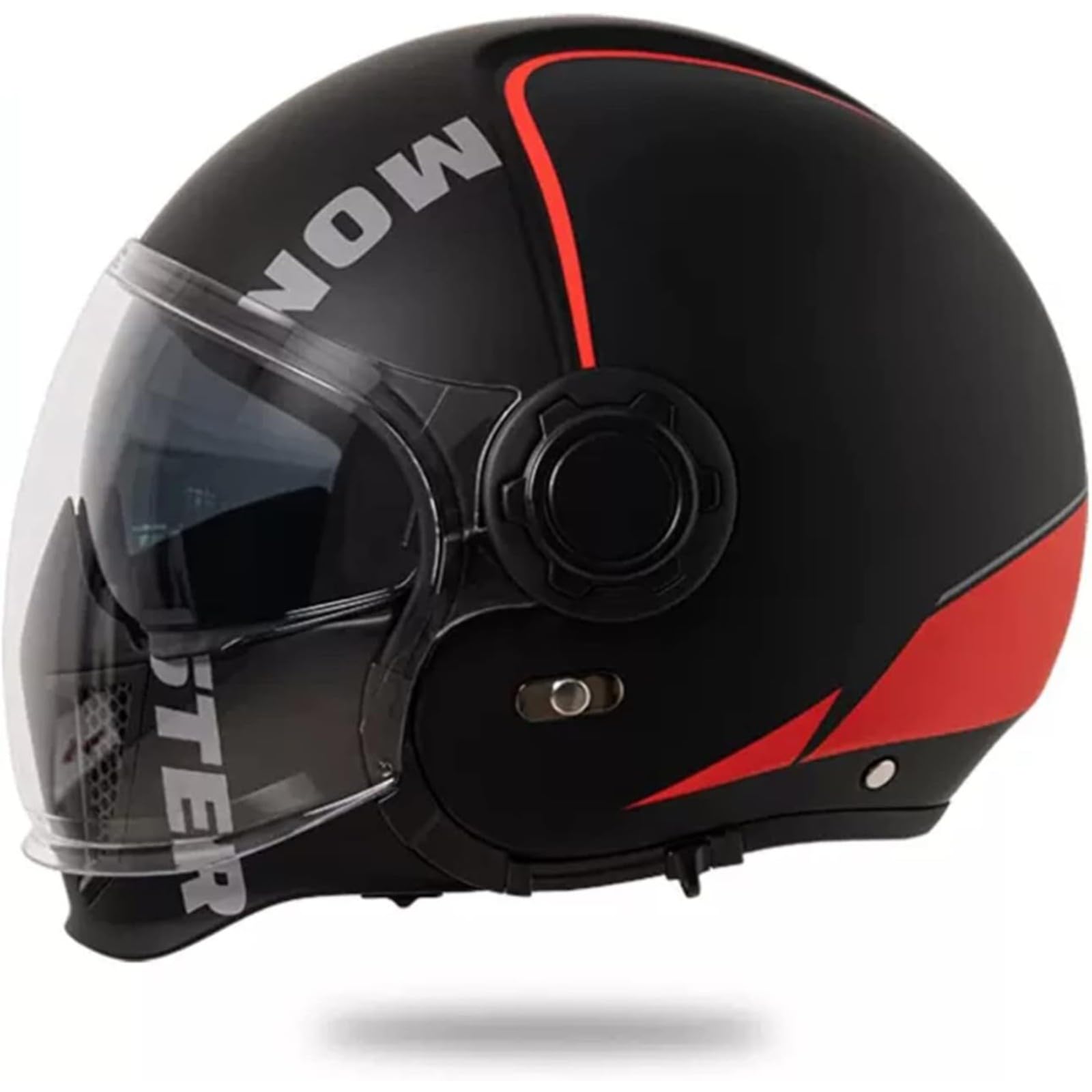 YQWDWD Modularer Motorrad-Jethelm, ECE-Zertifizierter Integralhelm Für Damen Und Herren, Integralhelme Für Motorradfahrer, Modularer Rollerhelm, Mopedhelm A,L=59~60CM von YQWDWD