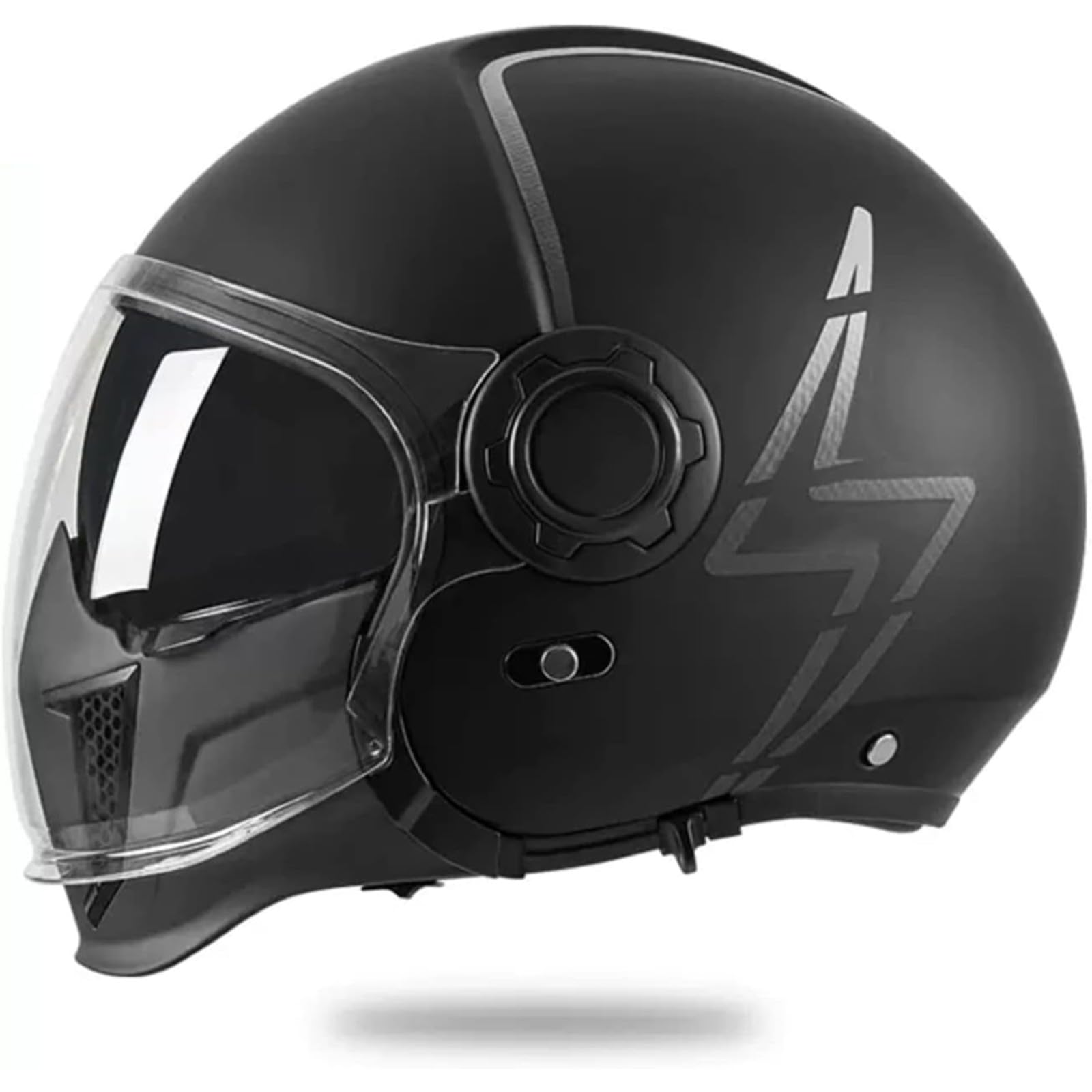 YQWDWD Modularer Motorrad-Jethelm, ECE-Zertifizierter Integralhelm Für Damen Und Herren, Integralhelme Für Motorradfahrer, Modularer Rollerhelm, Mopedhelm G,XXL=63~64CM von YQWDWD