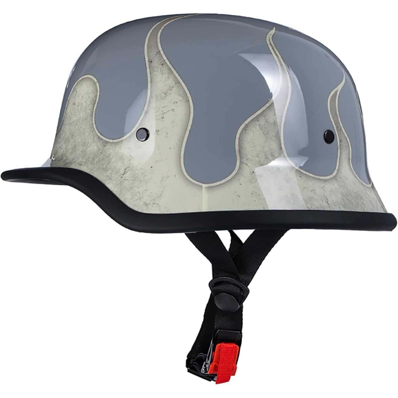 YQWDWD Motorradhelm Halbhelm, DOT/ECE-Zertifizierung Retro Halbschalenhelm Motorrad Herren Damen Jet Open Face Scooter Helm E,XXL=63~64CM von YQWDWD