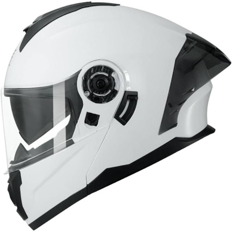 YQWDWD Motorradhelm Klapphelm, DOT/ECE-Zertifizierter Integralhelm Für Männer Und Frauen, Modularer Motorradhelm Mit Doppelvisier, Integrierter Moped-Scooter-Helm E,3XL=65~66CM von YQWDWD