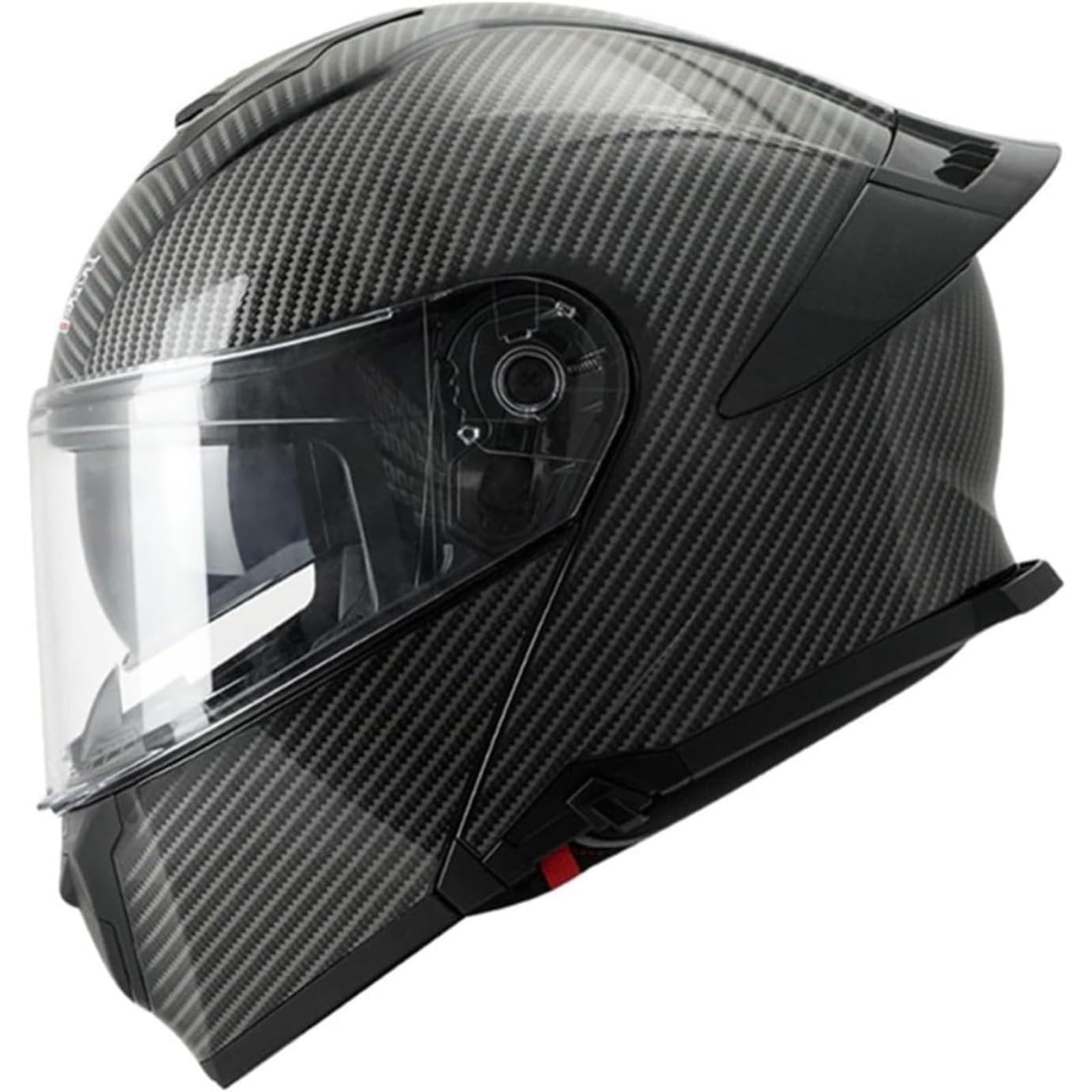 YQWDWD Motorradhelm Klapphelm, ECE-Zertifizierter Integralhelm Modularer Motorradhelm Mit Doppelvisier, Rollerhelm Sturzhelm Für Damen Herren A,M=57~58CM von YQWDWD