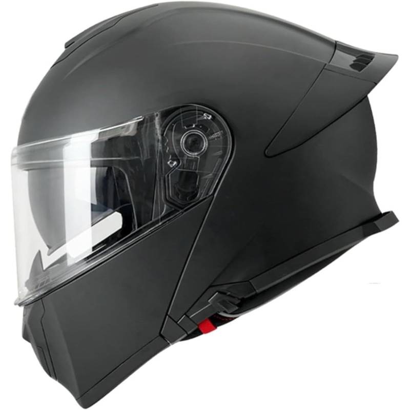 YQWDWD Motorradhelm Klapphelm, ECE-Zertifizierter Integralhelm Modularer Motorradhelm Mit Doppelvisier, Rollerhelm Sturzhelm Für Damen Herren E,L=59~60CM von YQWDWD