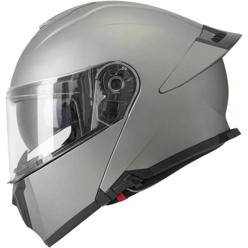 YQWDWD Motorradhelm Klapphelm, ECE-Zertifizierter Integralhelm Modularer Motorradhelm Mit Doppelvisier, Rollerhelm Sturzhelm Für Damen Herren F,2XL=63~64CM von YQWDWD